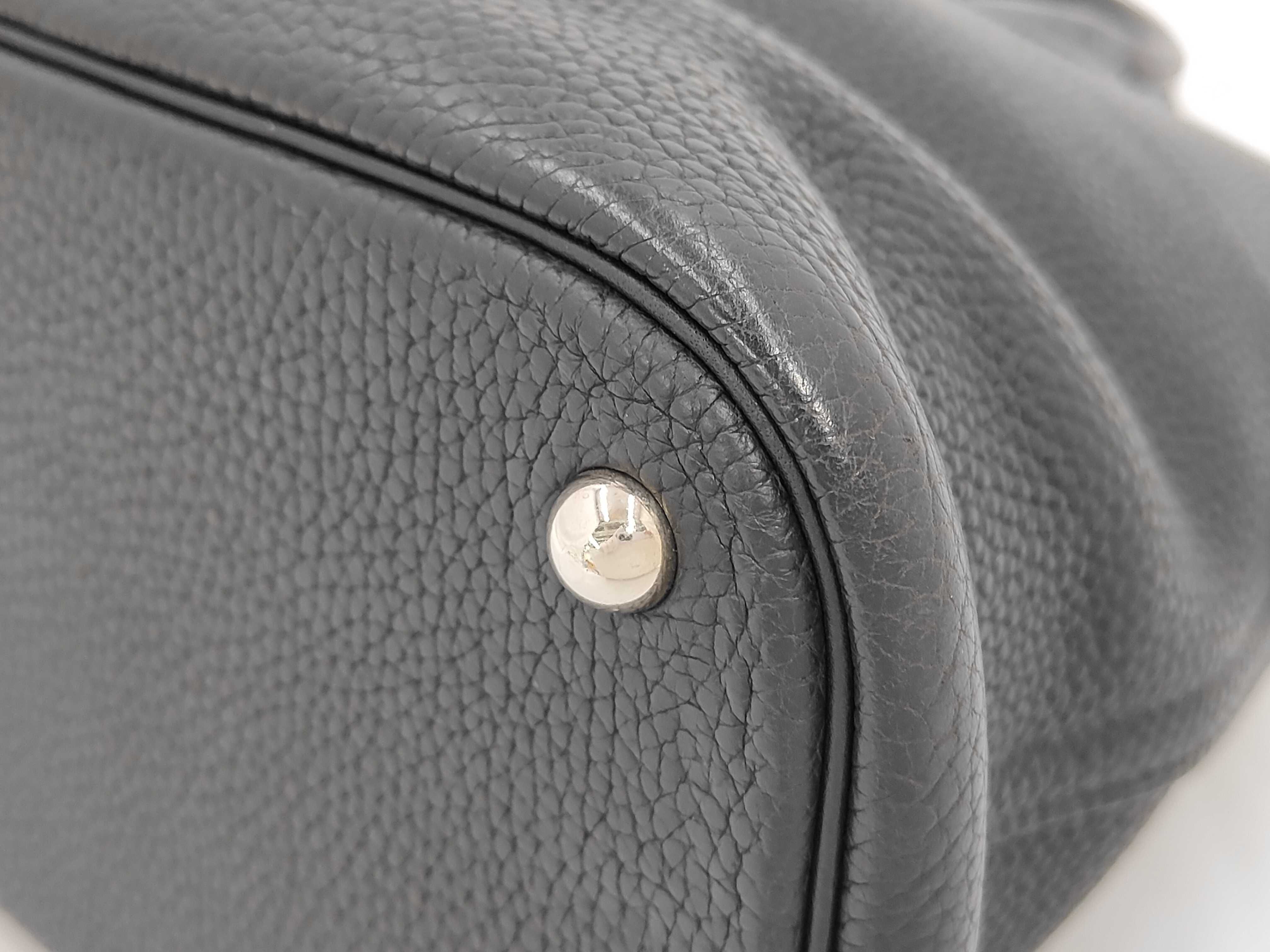 Bolide 35 Taurillon Leather Shoulder Handbag with Silver Hardware — view 8