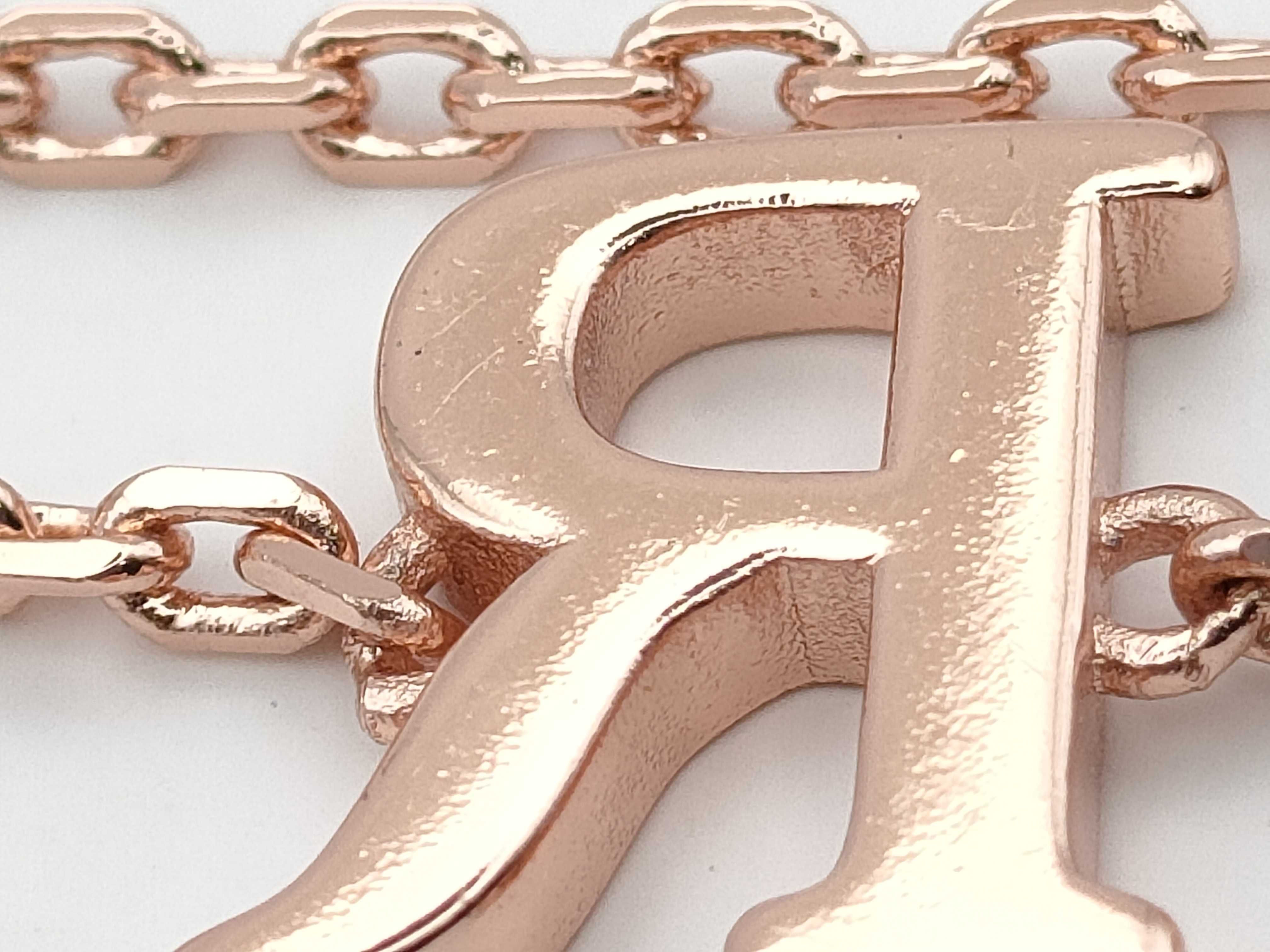 Rhinestone Logo Bracelet, Pink Gold, 21.5cm (Bracelet/Bangle) — view 8