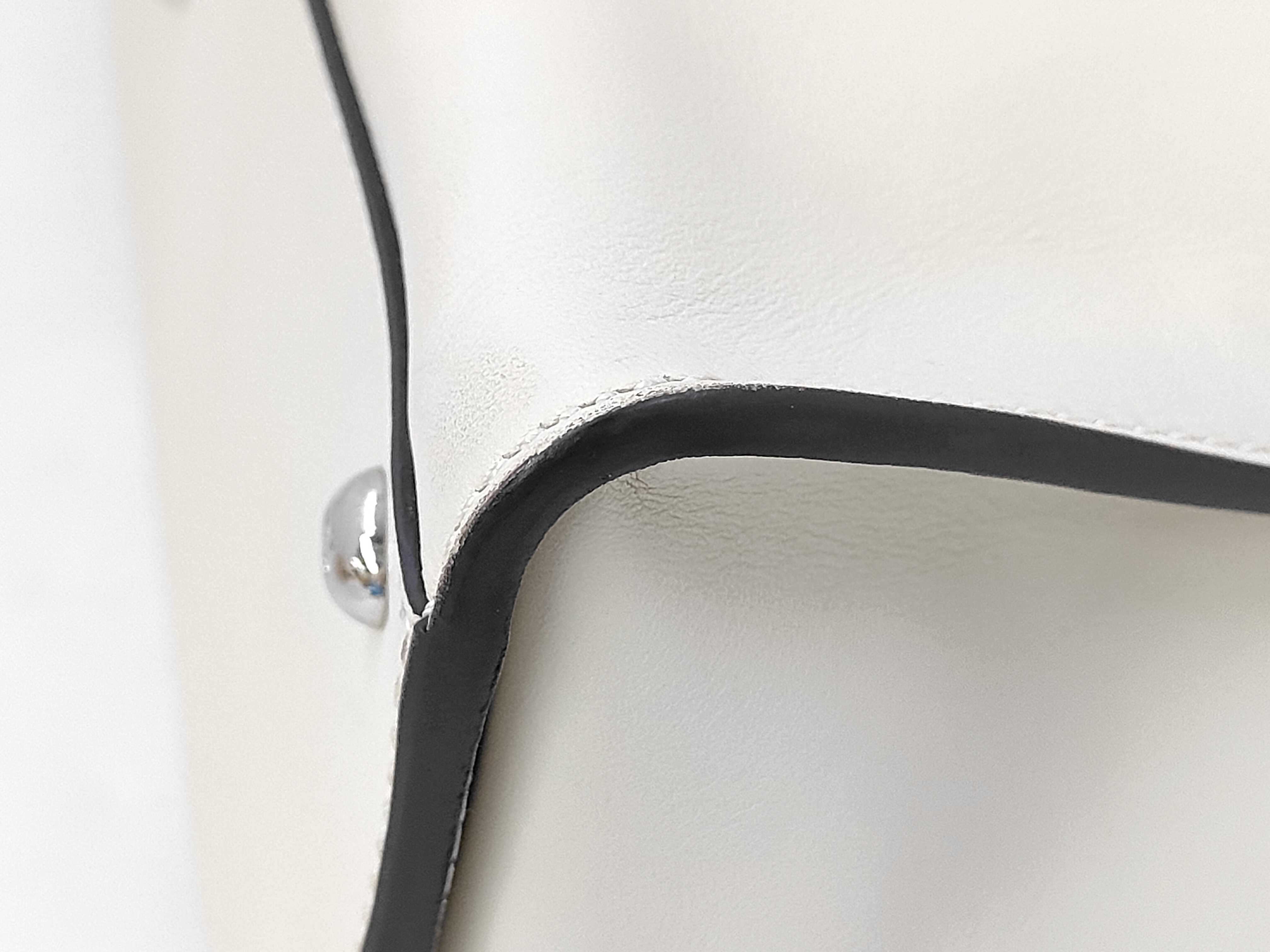 Peekaboo Beige Calfskin Medium Handbag with Silver Hardware — view 3