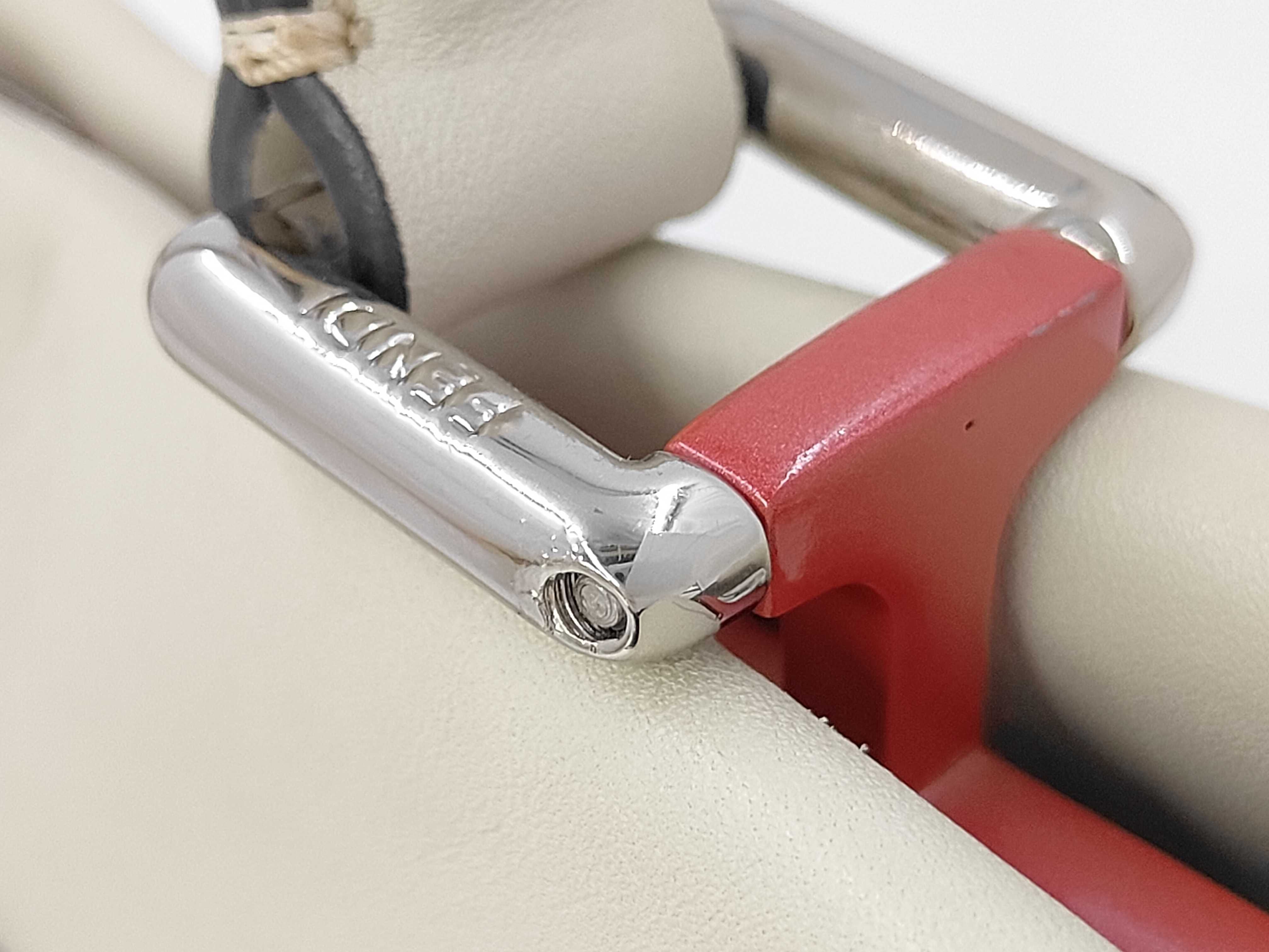 Peekaboo Beige Calfskin Medium Handbag with Silver Hardware — view 7