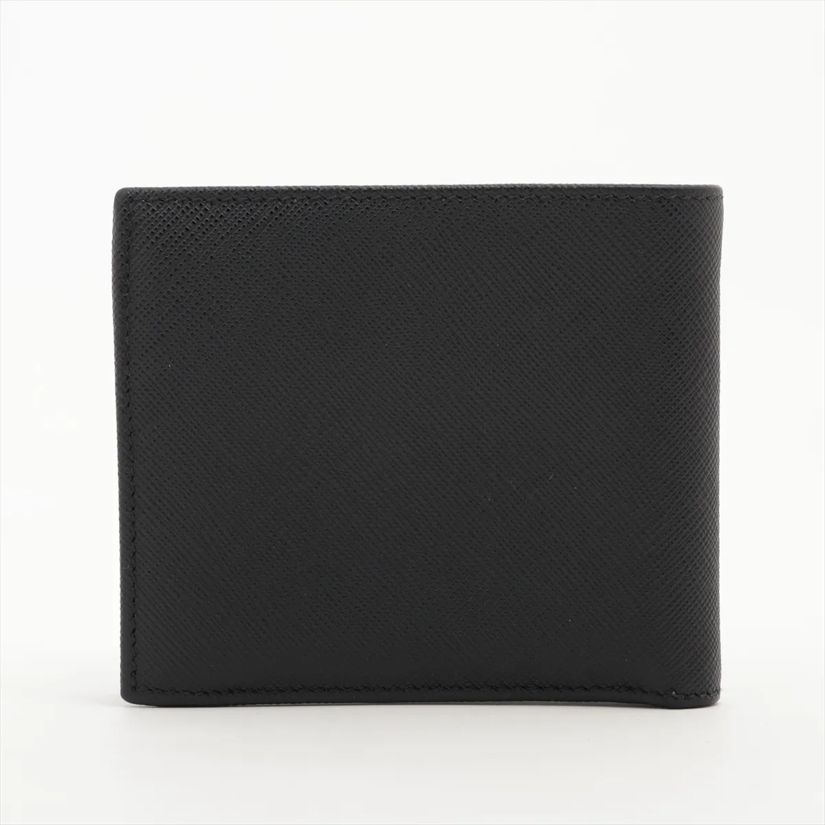 Saffiano 2MO738 Leather Compact Wallet, Black — view 2