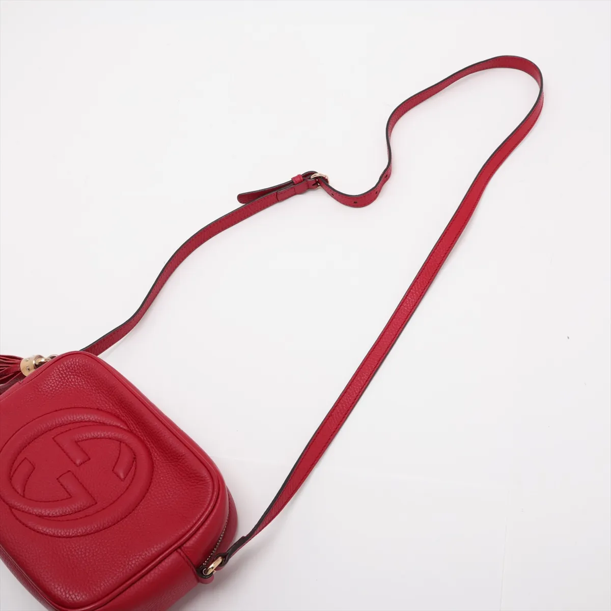 Soho 308364 Leather Shoulder Bag, Red — view 5