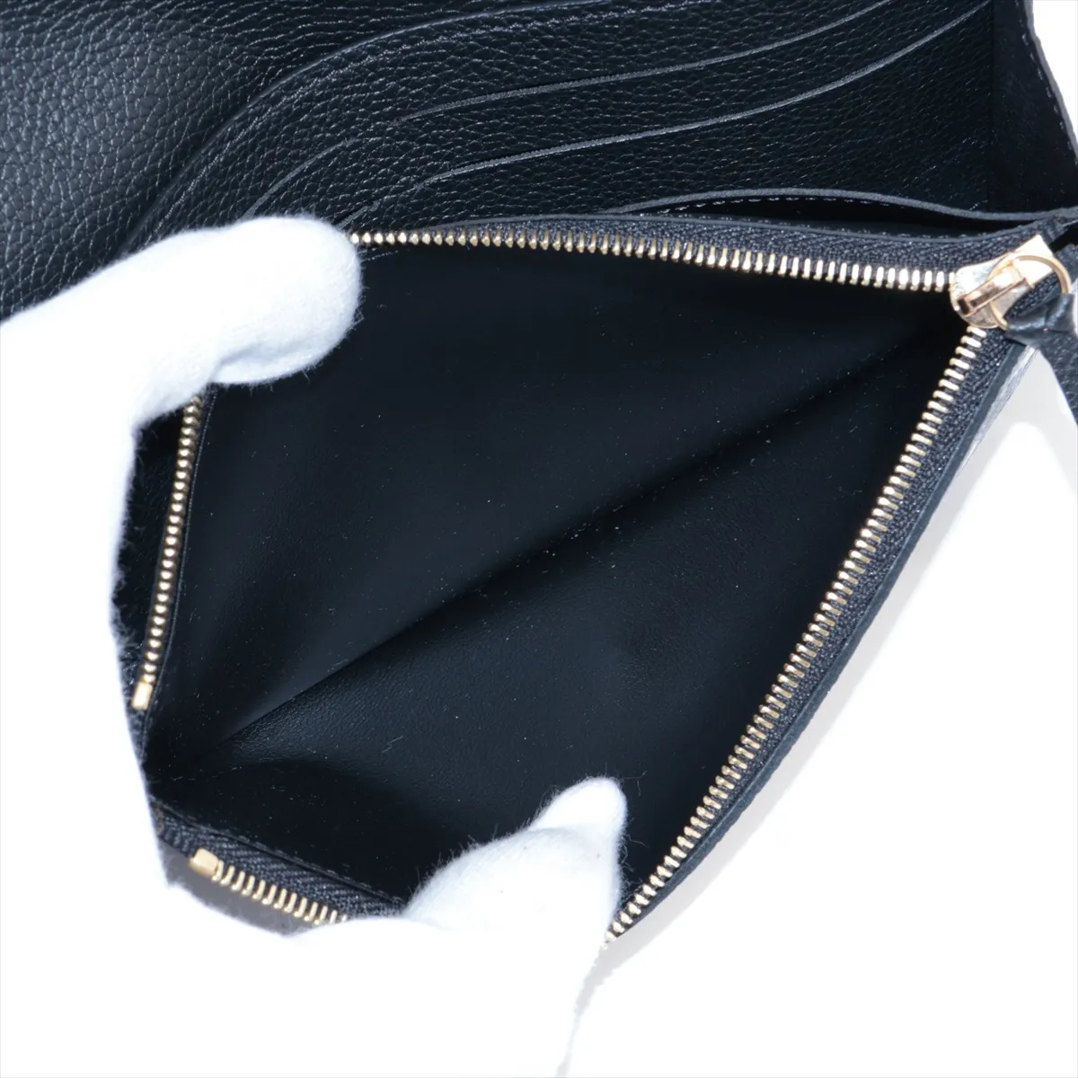 Bicolor Monogram Empreinte Portefeuille Emily M83138 Noir Long Wallet RFID Reactive — view 6