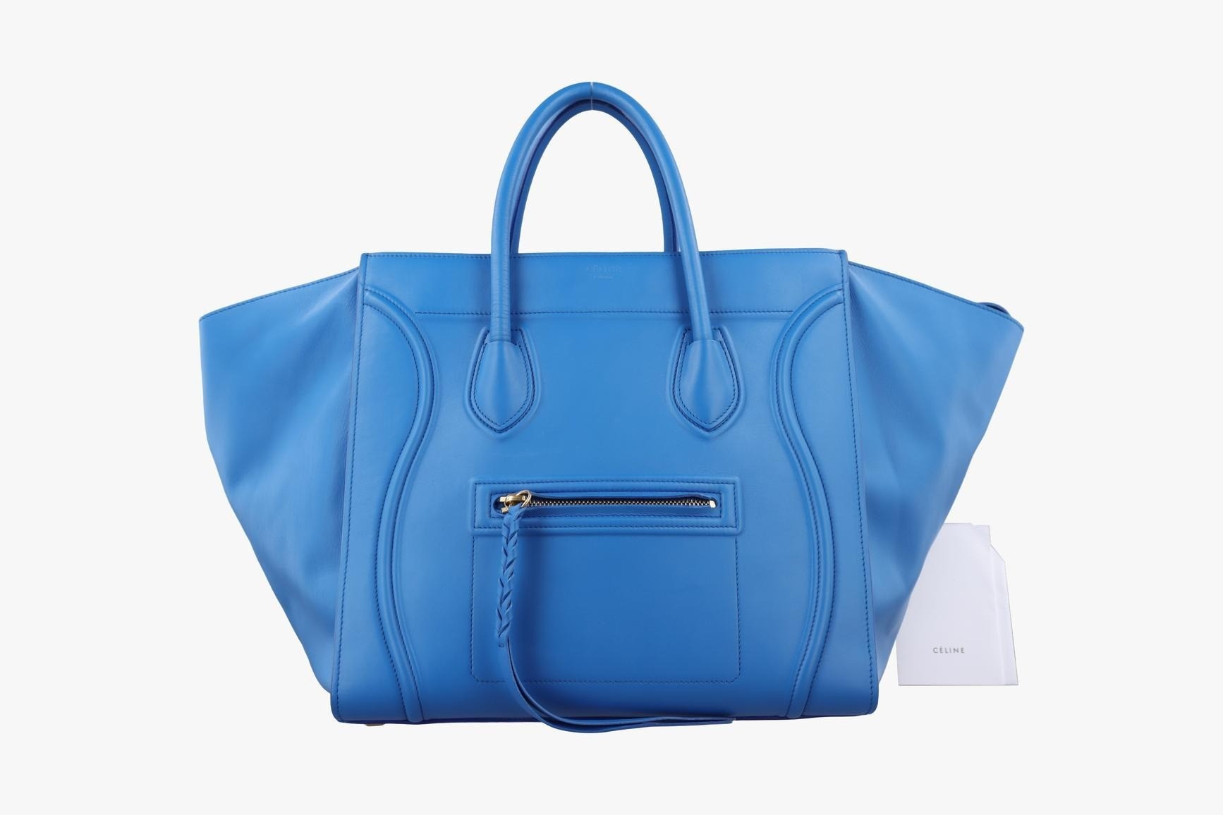 Luggage Square Phantom Leather Blue