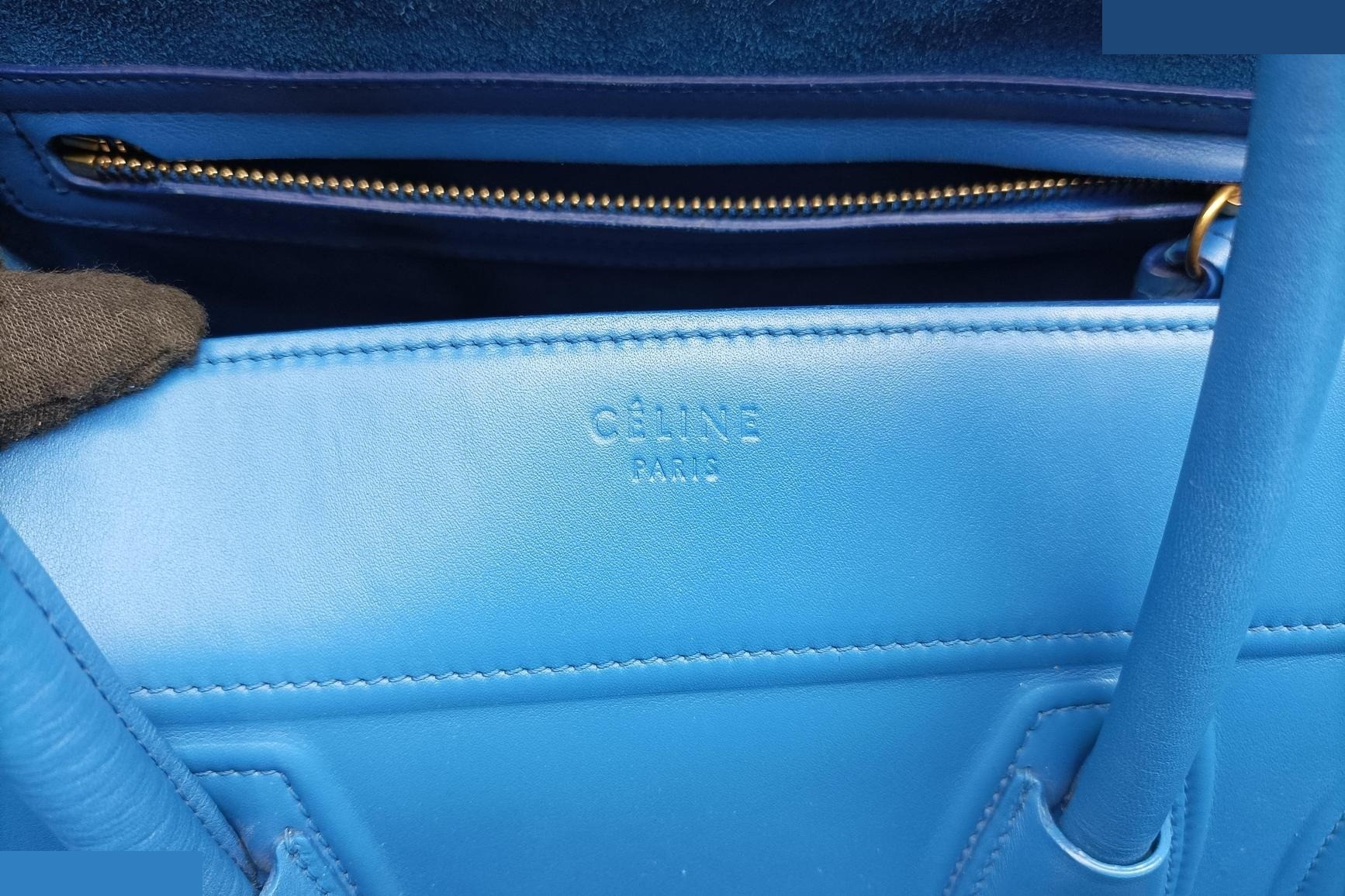 Luggage Square Phantom Leather Blue — view 7
