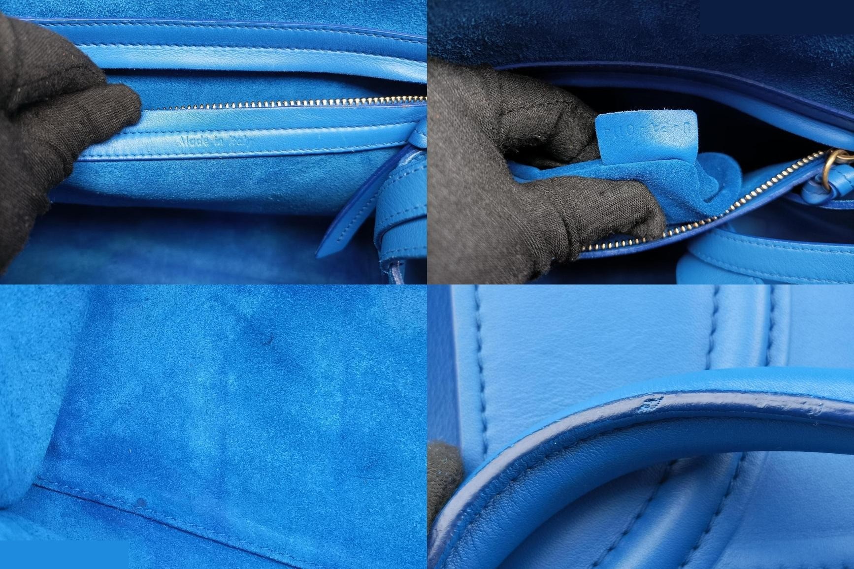 Luggage Square Phantom Leather Blue — view 8
