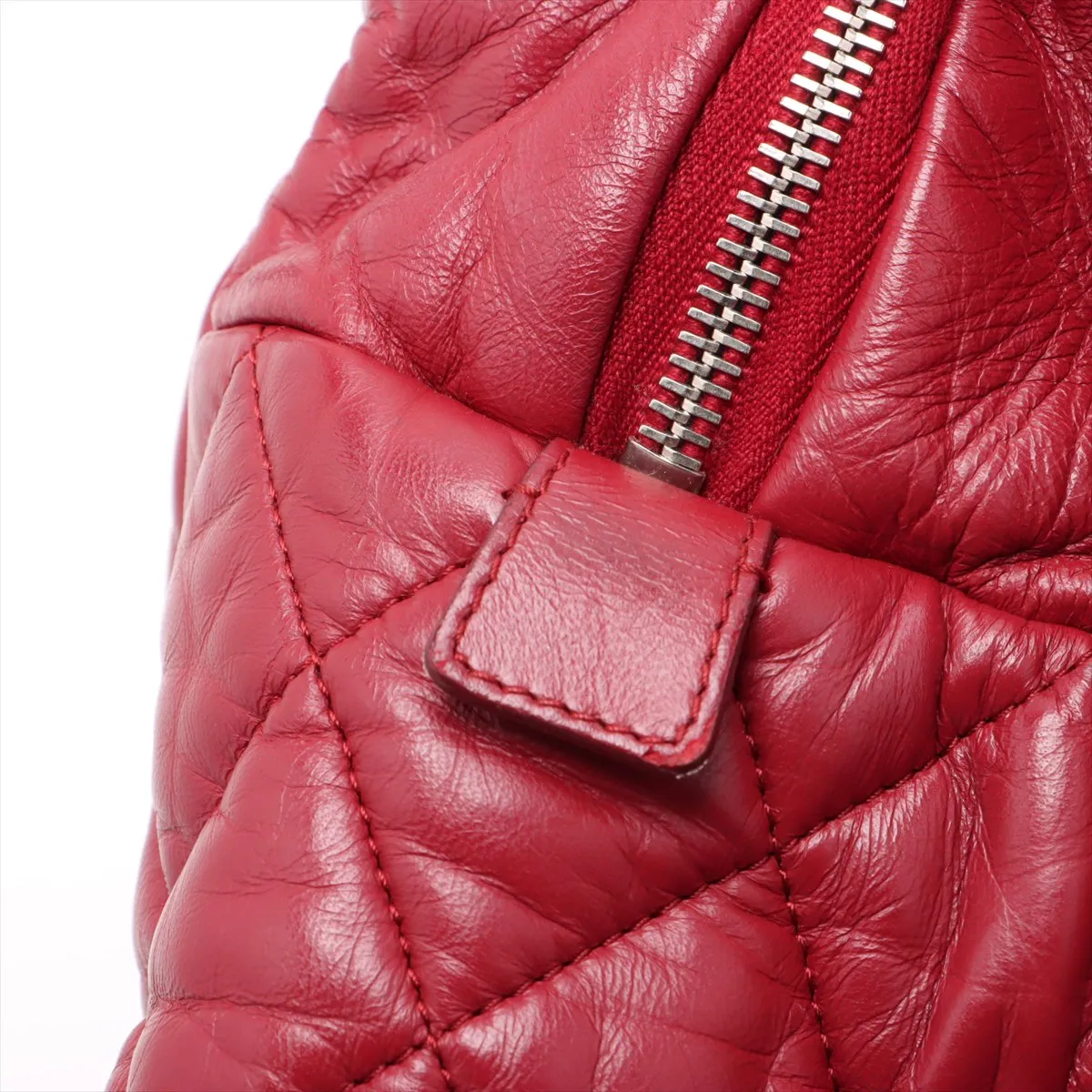 Coco Cocoon Vintage Calf Tote Bag Red Silver Hardware 13199654 13th Series — view 11
