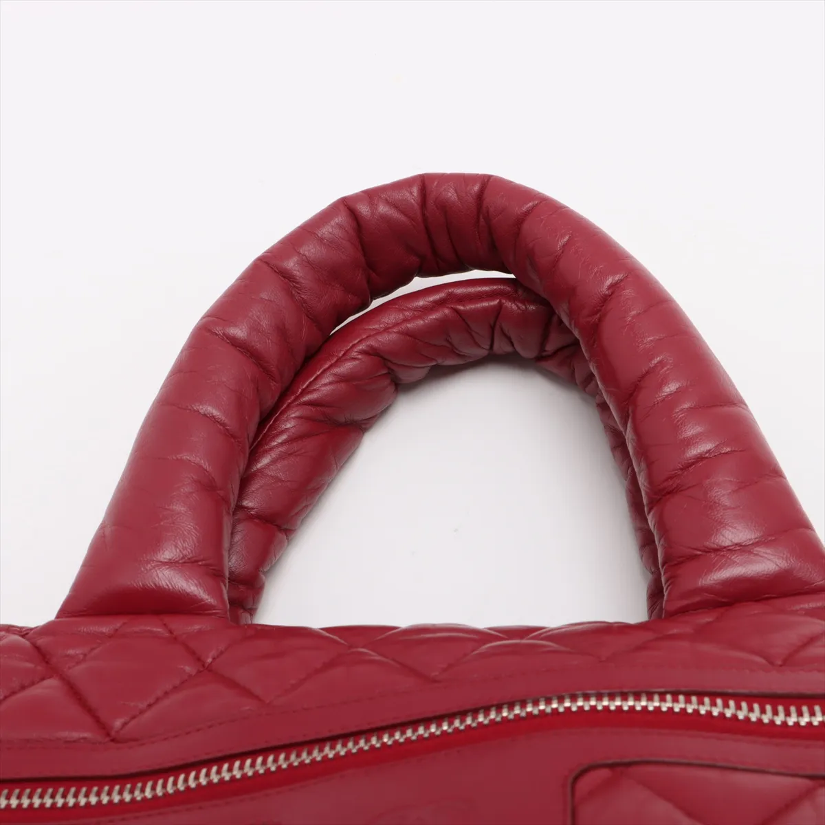 Coco Cocoon Vintage Calf Tote Bag Red Silver Hardware 13199654 13th Series — view 6
