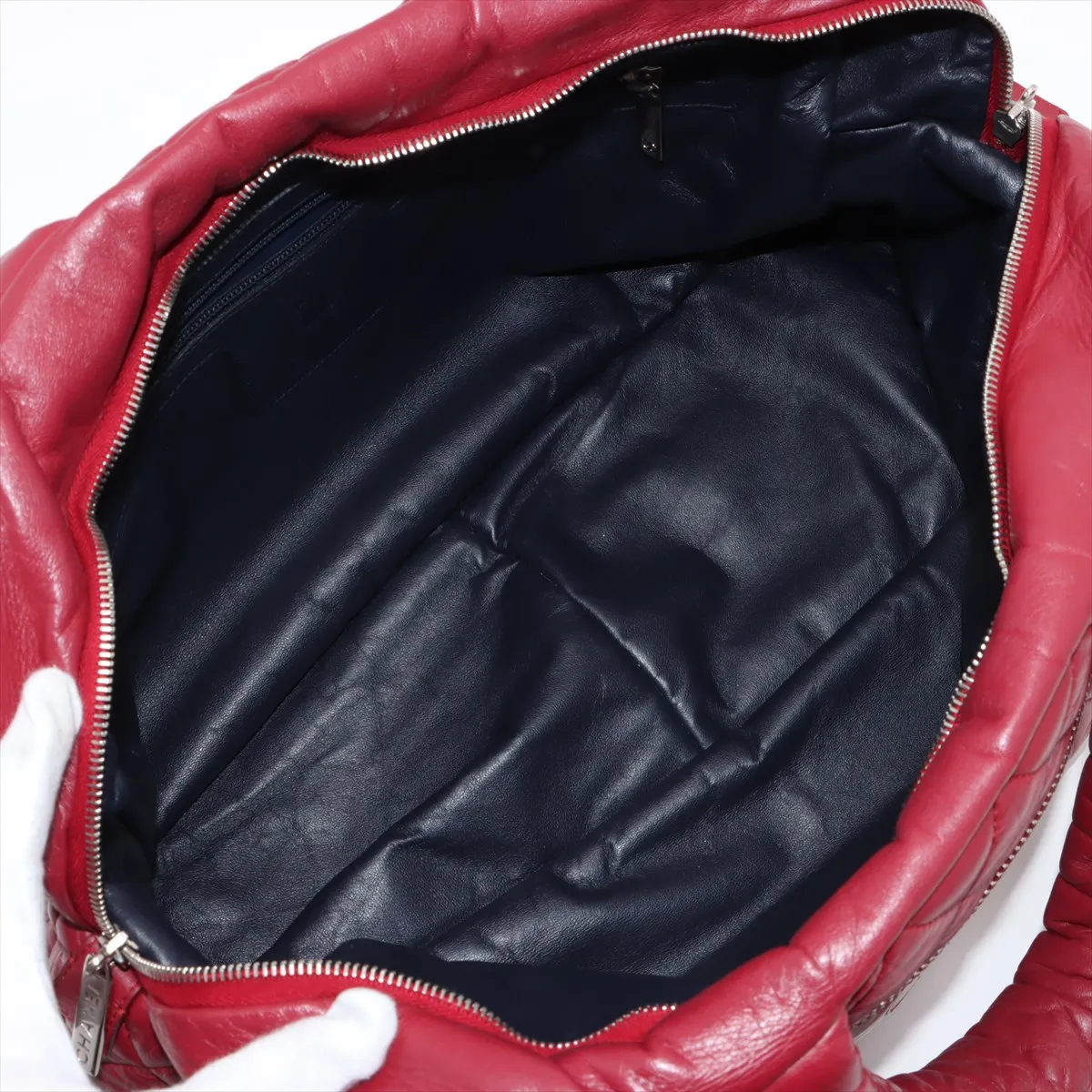 Coco Cocoon Vintage Calf Tote Bag Red Silver Hardware 13199654 13th Series — view 7