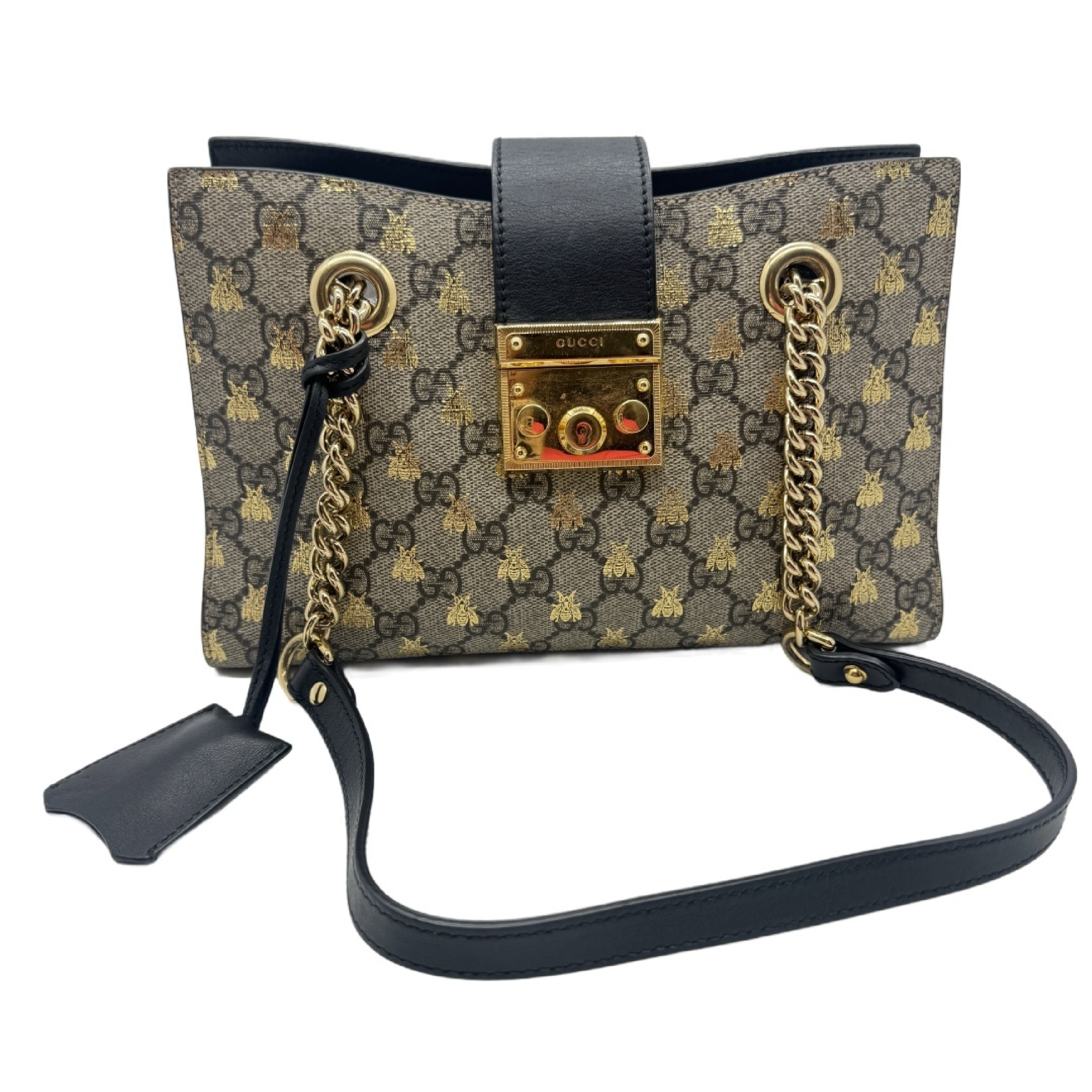 GG Supreme Bee Padlock Tote Bag Shoulder Bag