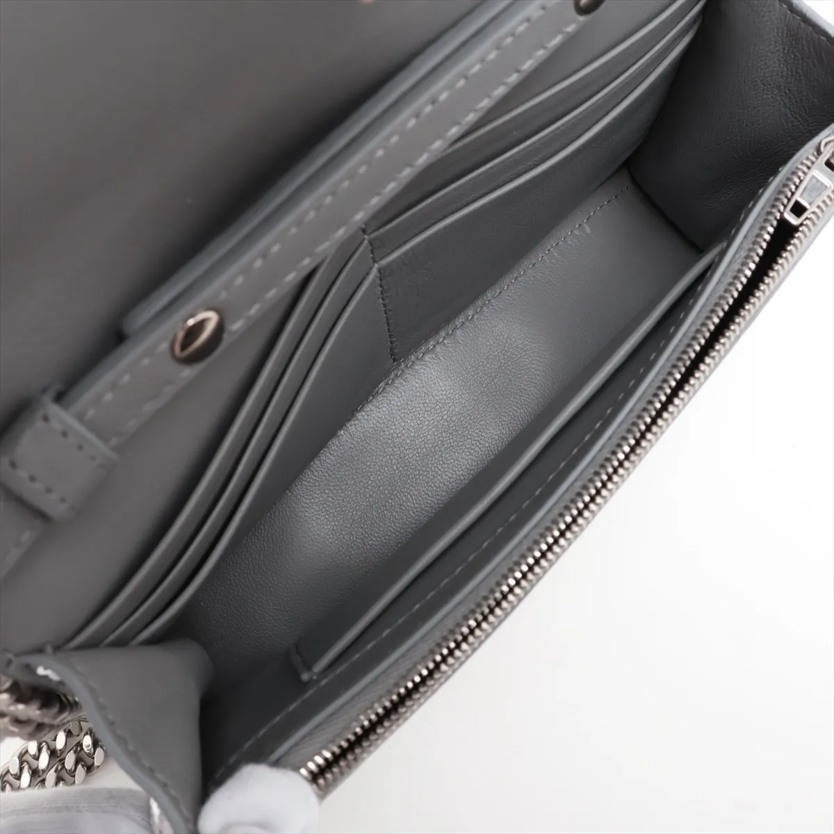 Hourglass 720349 Sequin x Leather Chain Shoulder Bag Silver Star Mark — view 6