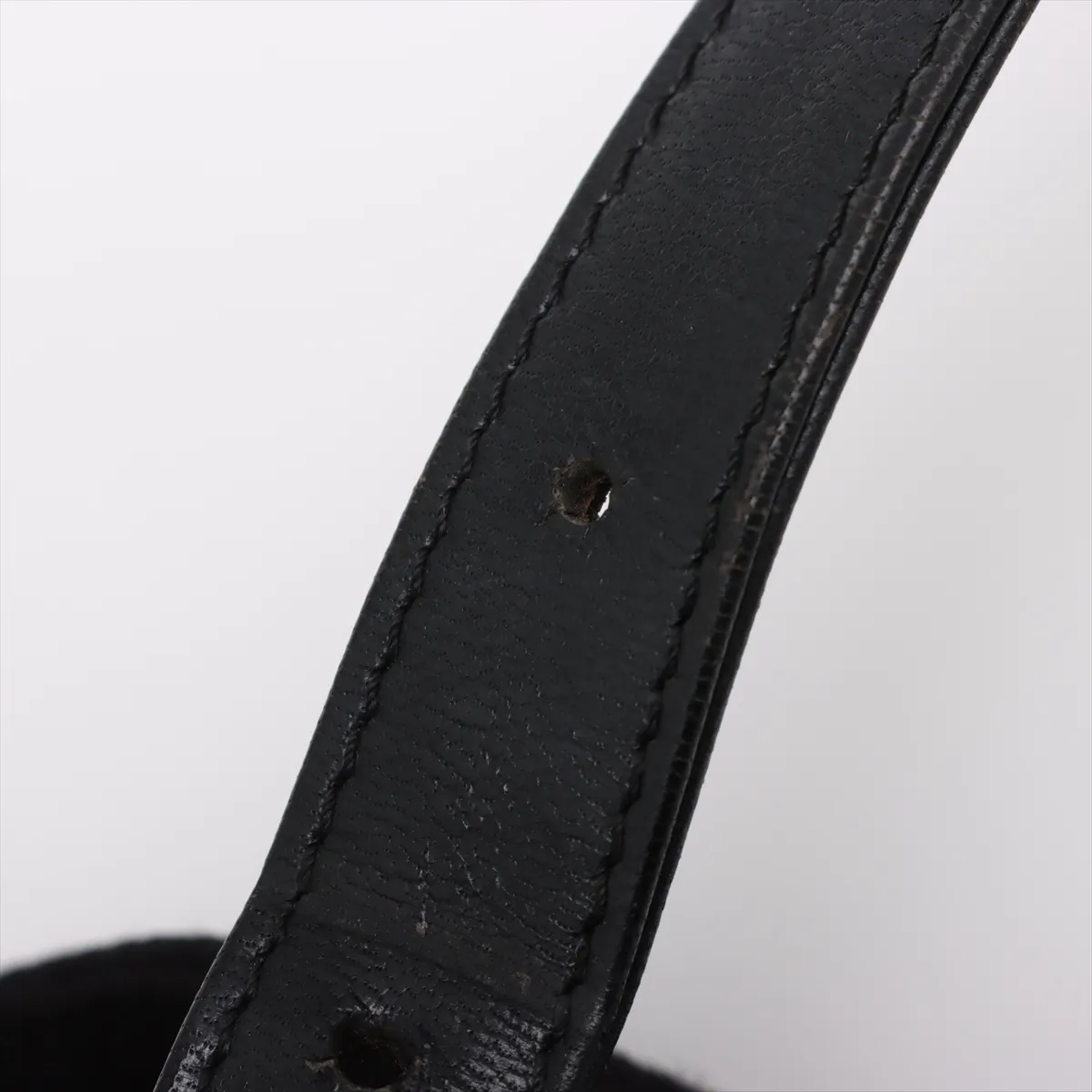 Mamma Bucket Felt x Leather Shoulder Bag Black — view 11