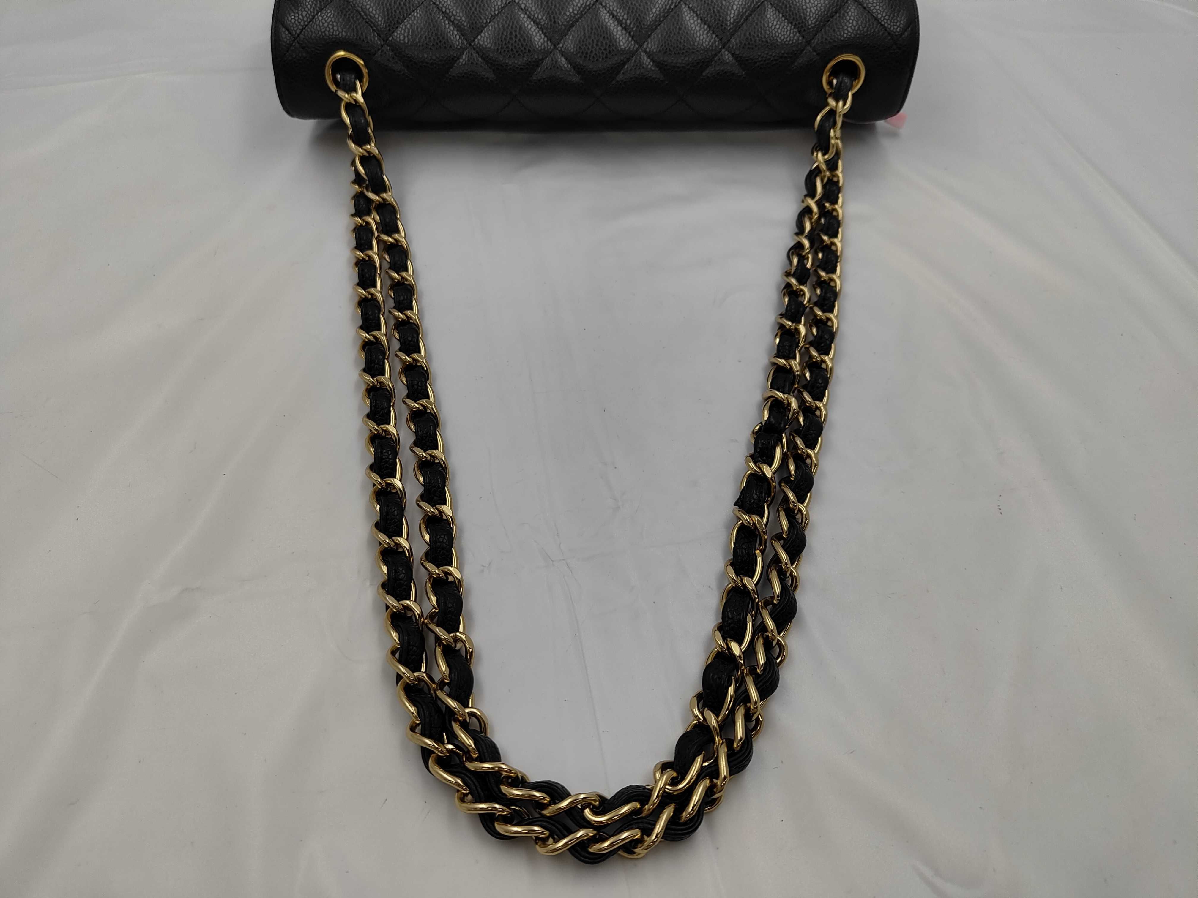 Jumbo Shoulder Bag (Black and Gold) — view 3