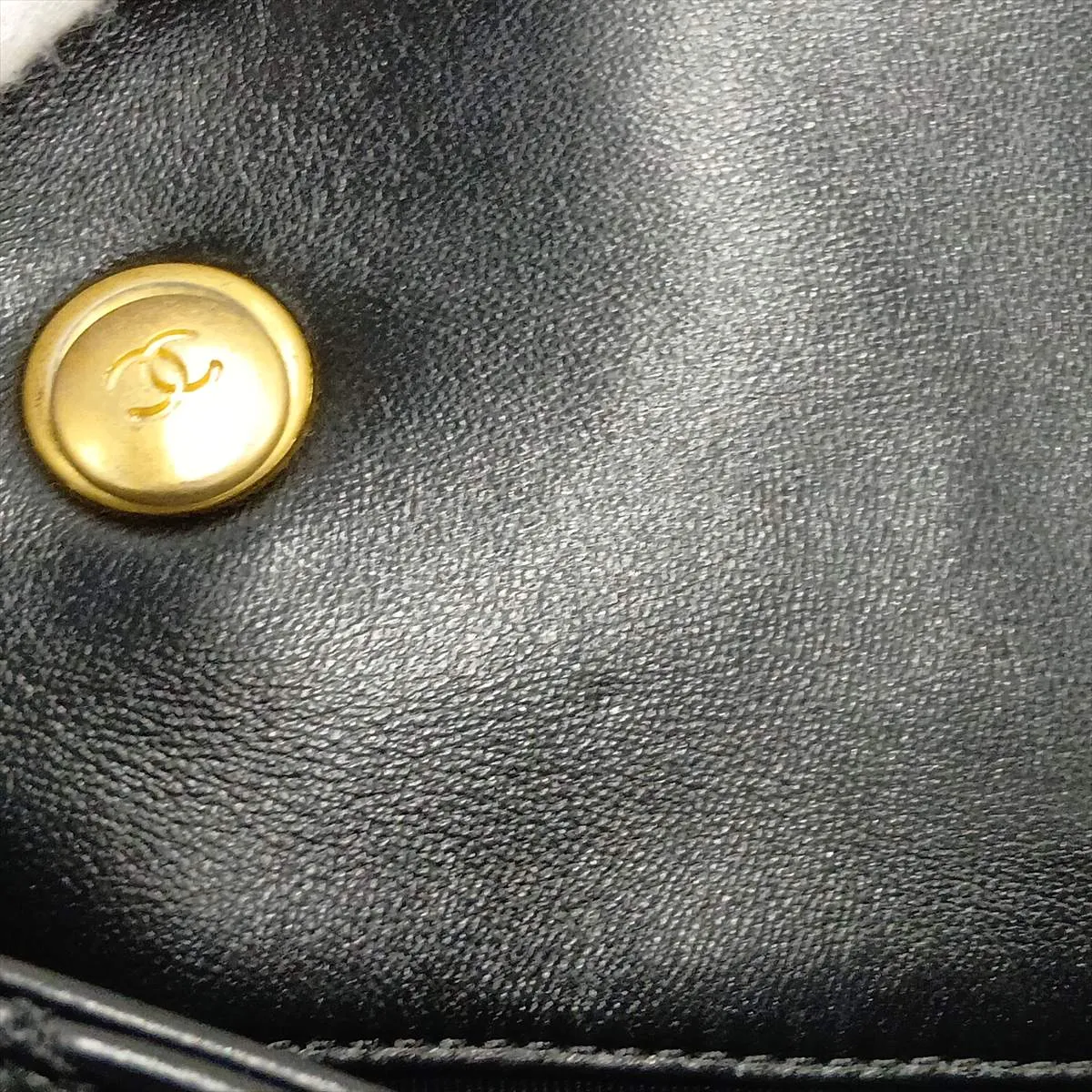 Matelassé Lambskin Single Flap Single Chain Bag, Black with Gold and Black Hardware, HAX7E0KH, Random Plate — view 10