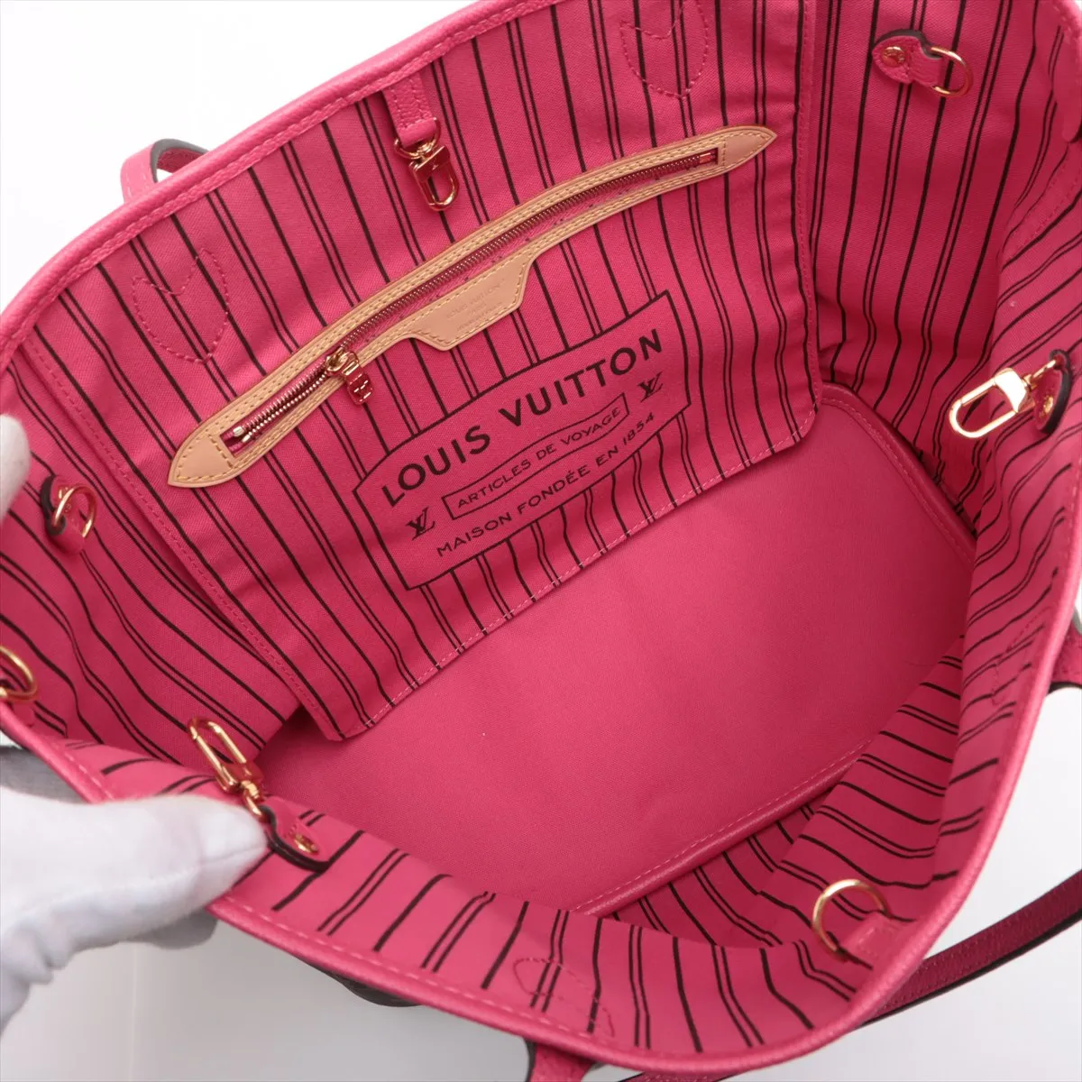 Monogram Neverfull Inside Out MM M12707 Brown x Pink RFID reaction available — view 7