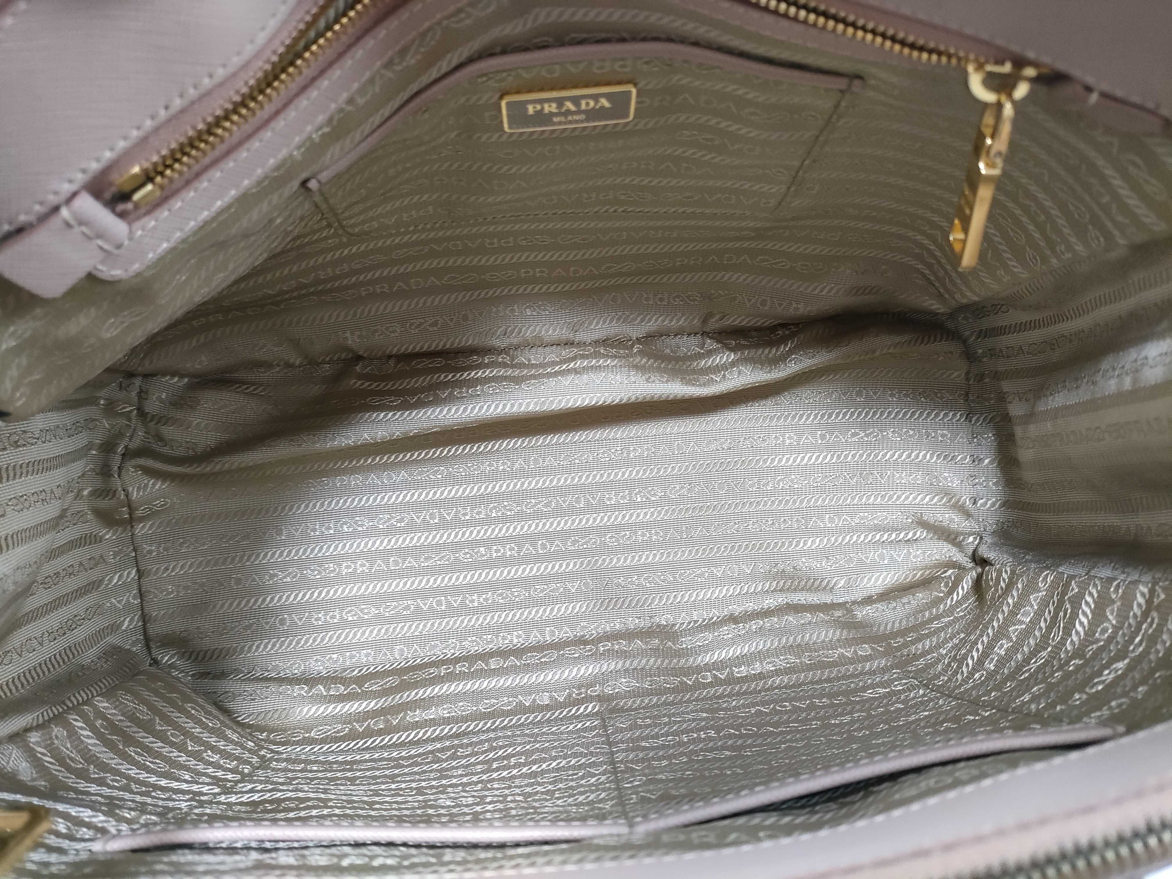 ID- Saffiano Lux Galeria Cow Skin Tote bag Beige BN2274 Handbag — view 8