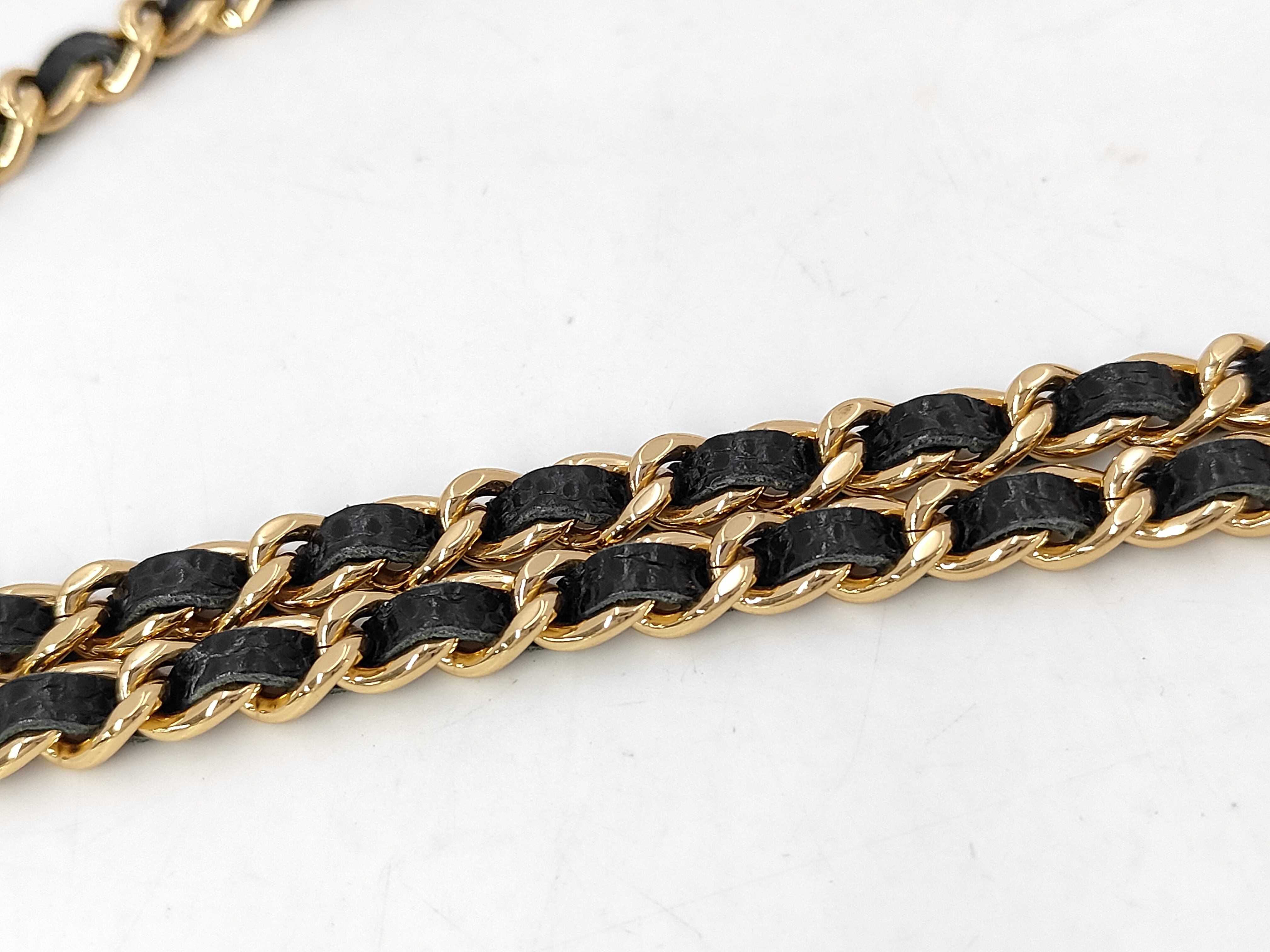 Matelassé Chain Wallet, Caviar Leather, Black with Gold Hardware, 29663067 Shoulder Bag — view 4