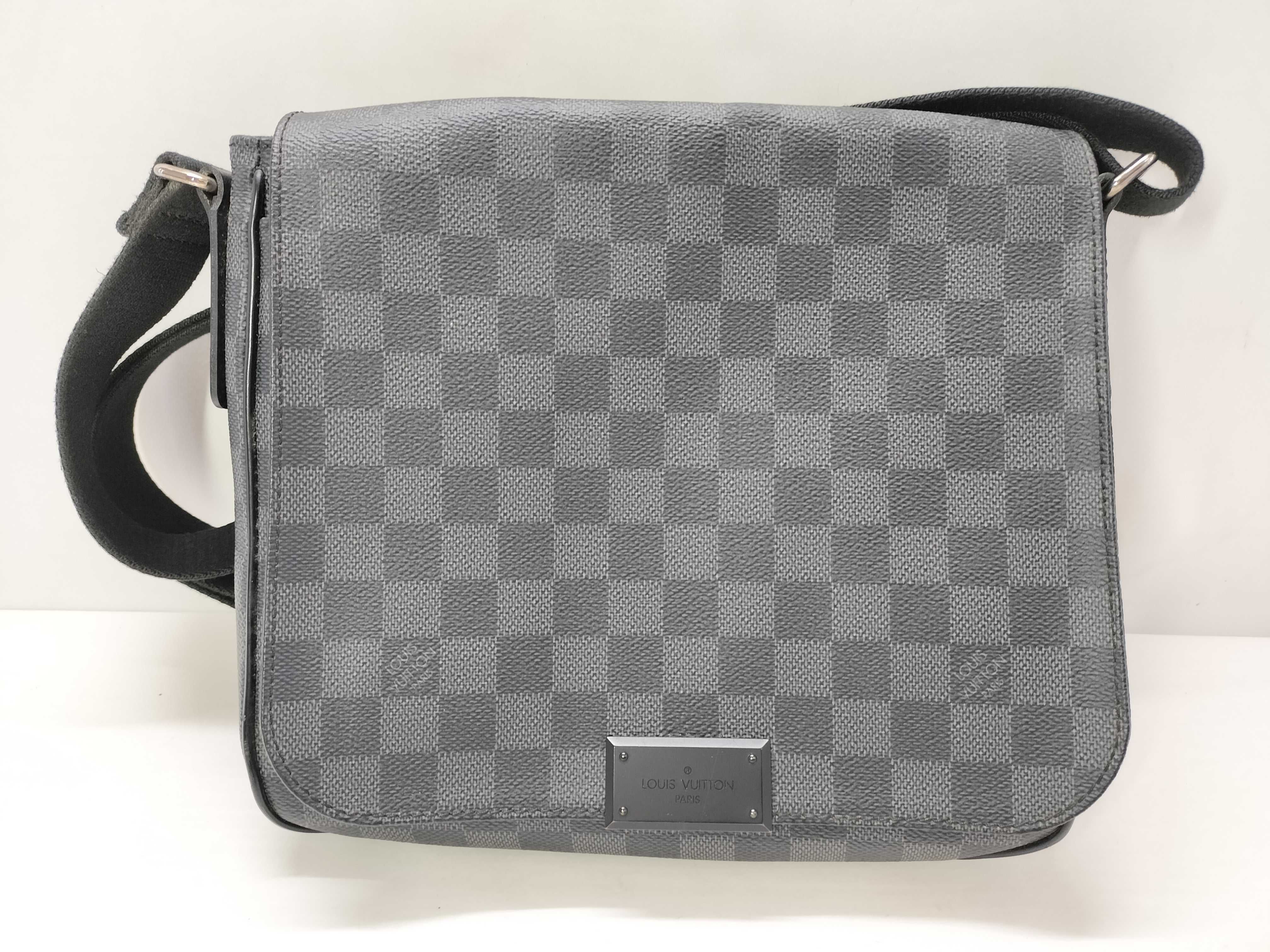 Damier Graphite District PM N41260 Black FL4155 Shoulder Bag
