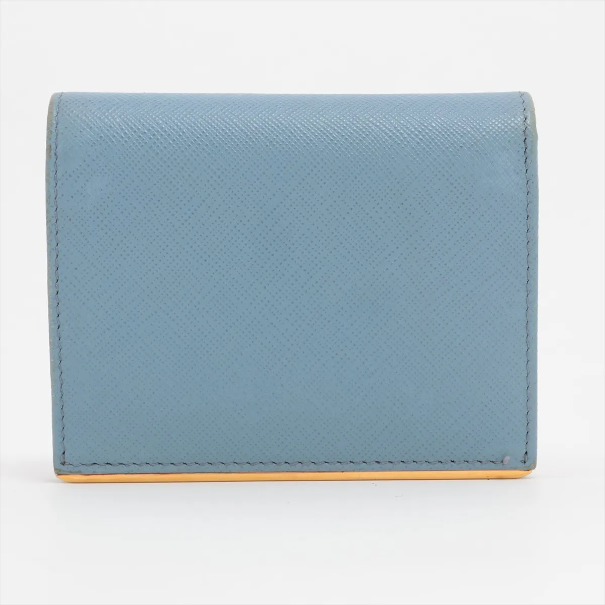 Saffiano Metal 1MV204 Leather Compact Wallet Blue — view 2