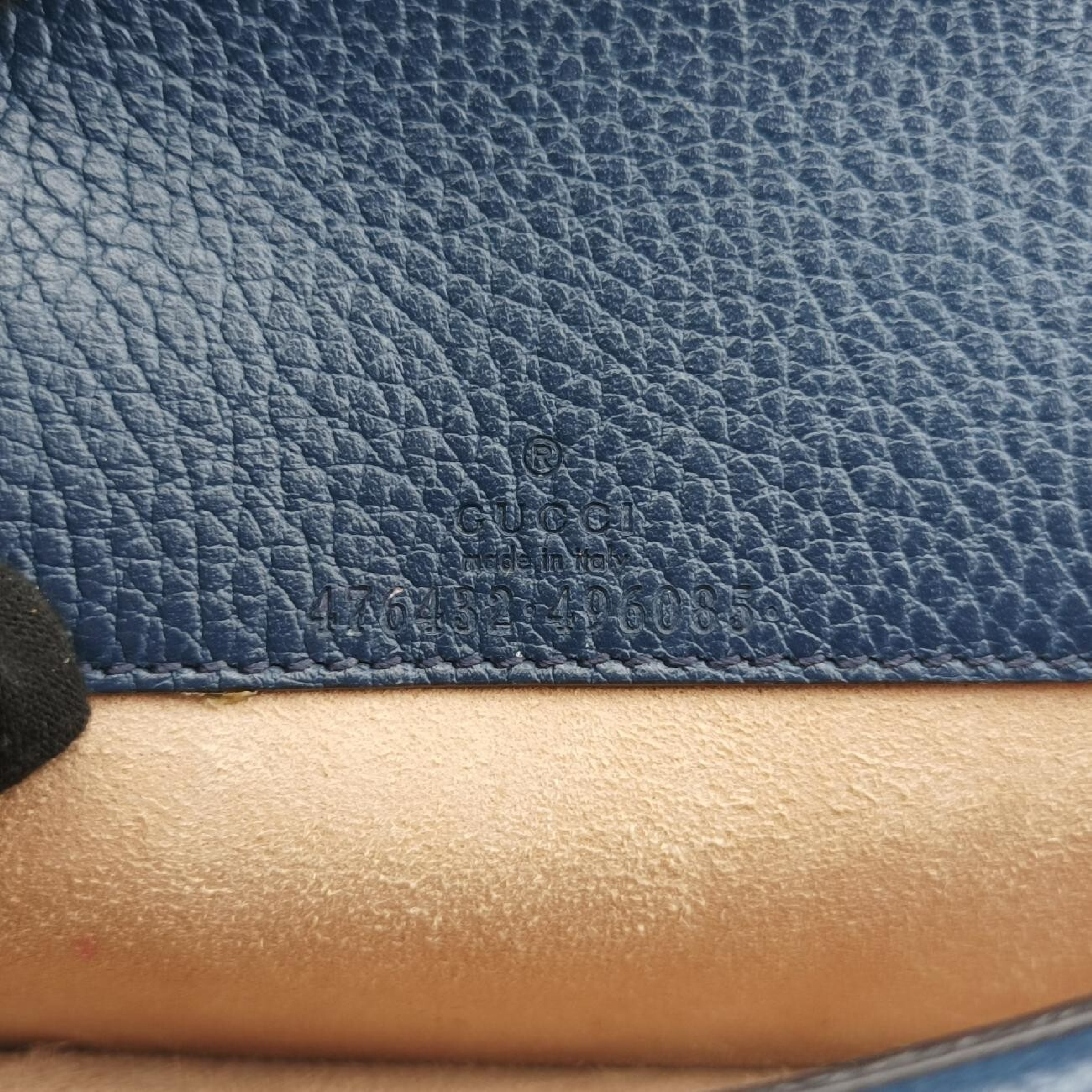 Dionysus Blue Leather Shoulder Bag 476432 — view 7