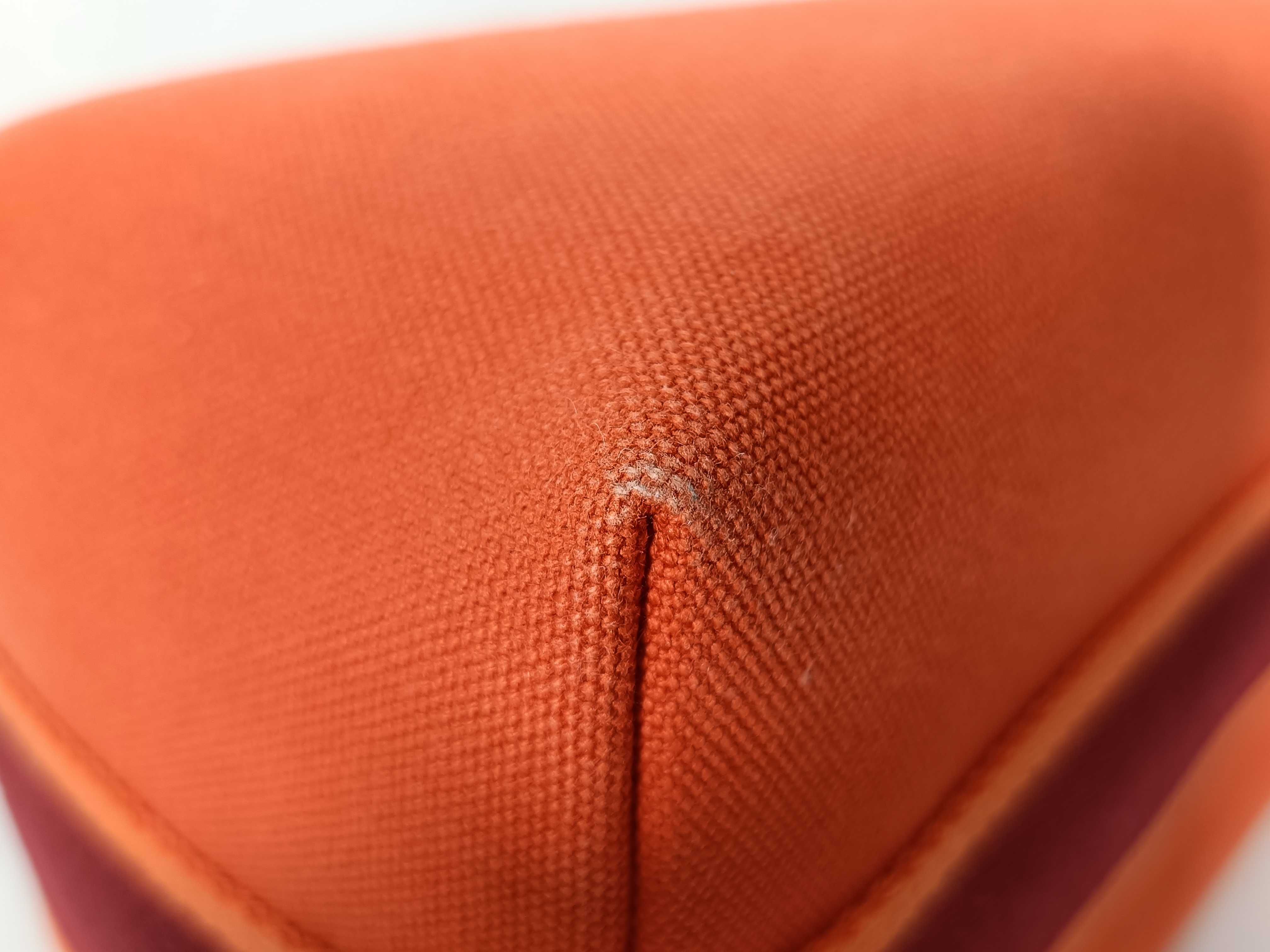 Bride à Black PM Canvas Handbag (Orange with Silver Hardware) — view 4