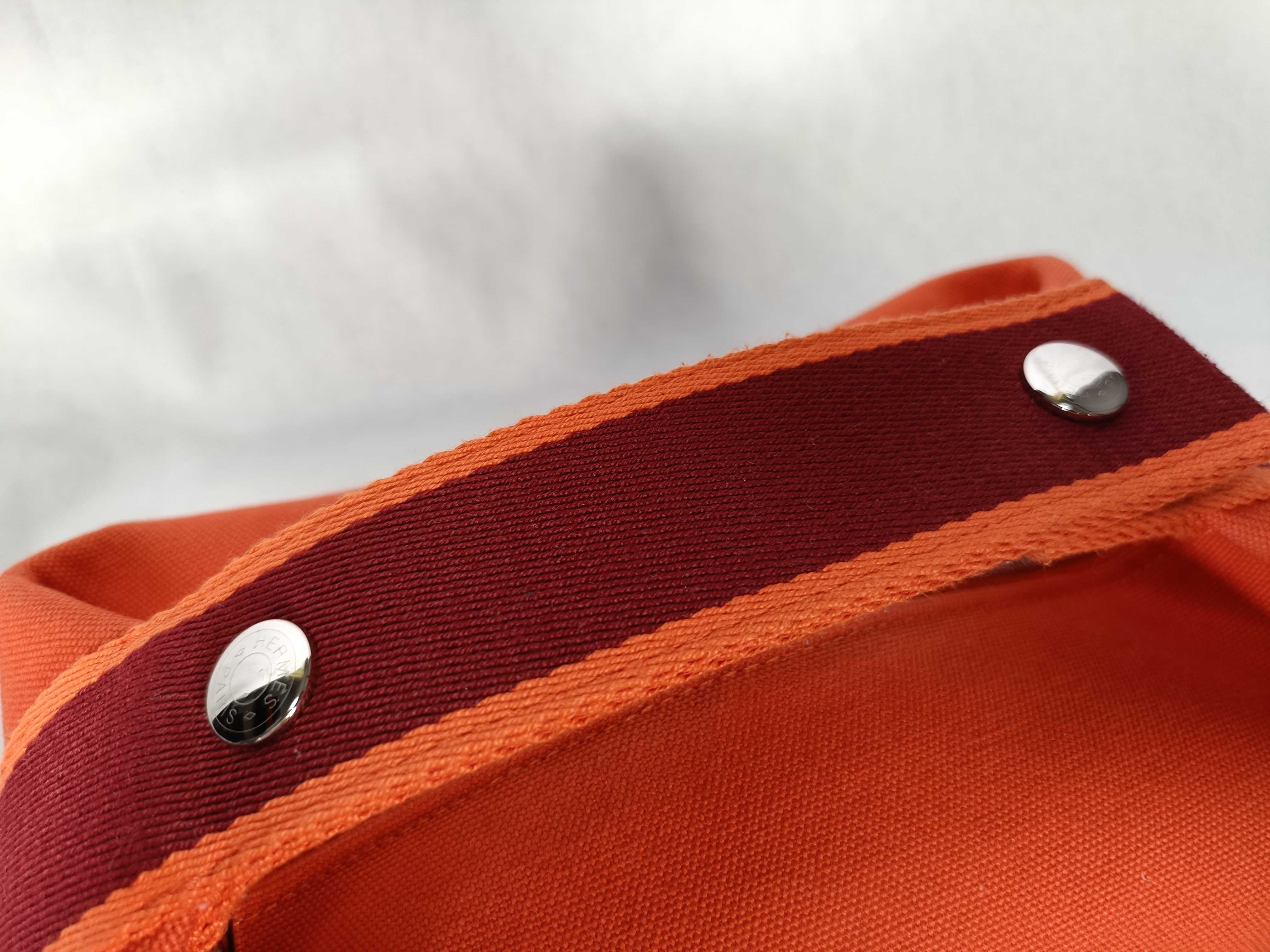 Bride à Black PM Canvas Handbag (Orange with Silver Hardware) — view 5