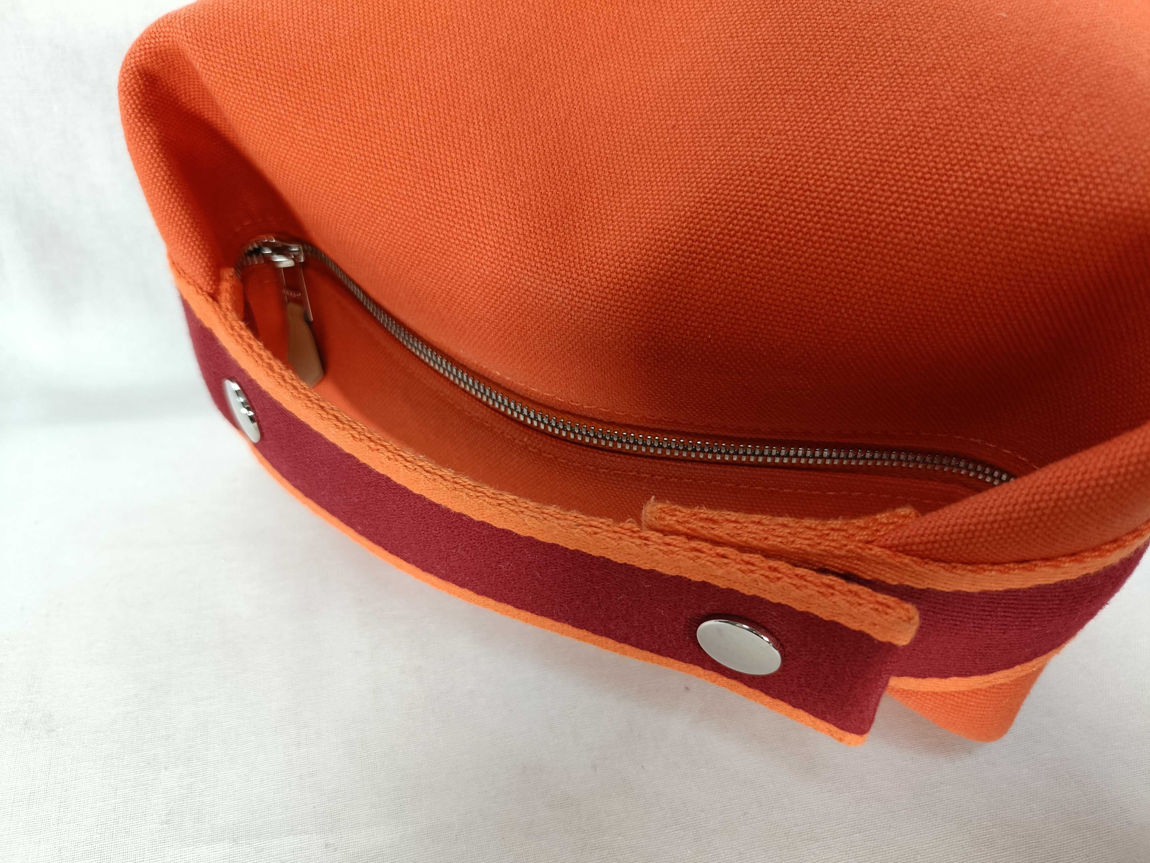 Bride à Black PM Canvas Handbag (Orange with Silver Hardware) — view 6