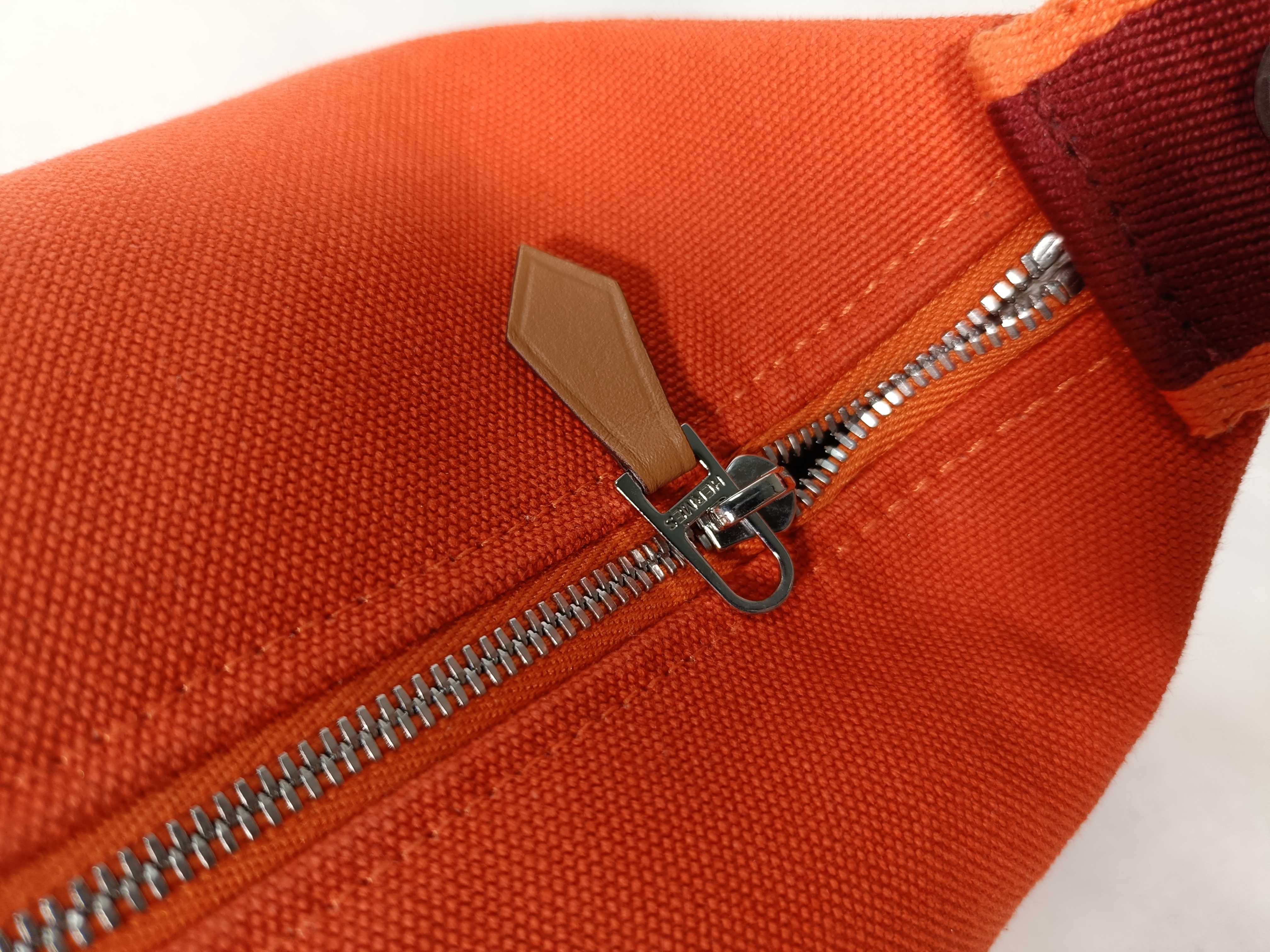 Bride à Black PM Canvas Handbag (Orange with Silver Hardware) — view 10