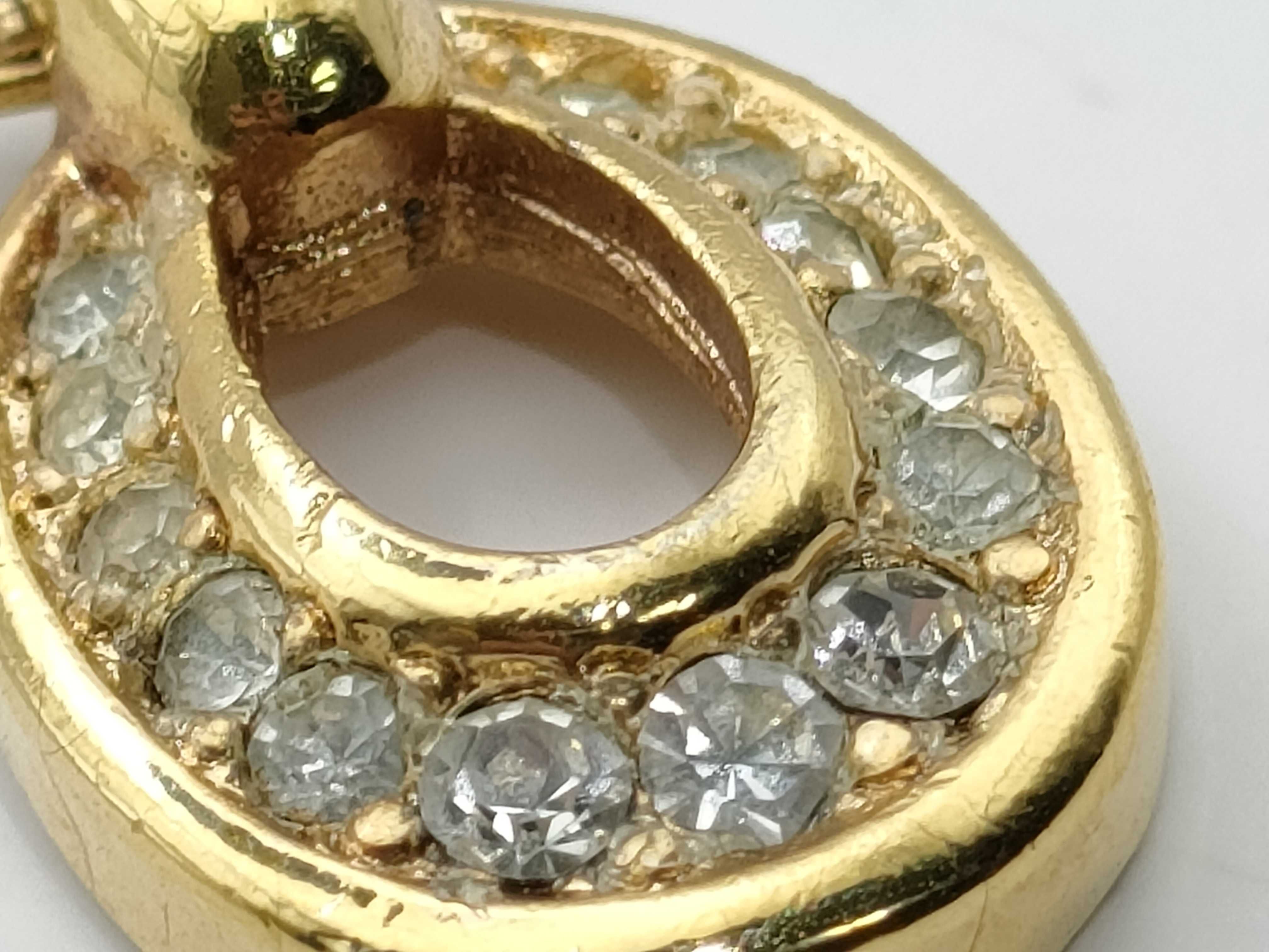 necklace with rhinestones, 4.8g. — view 8