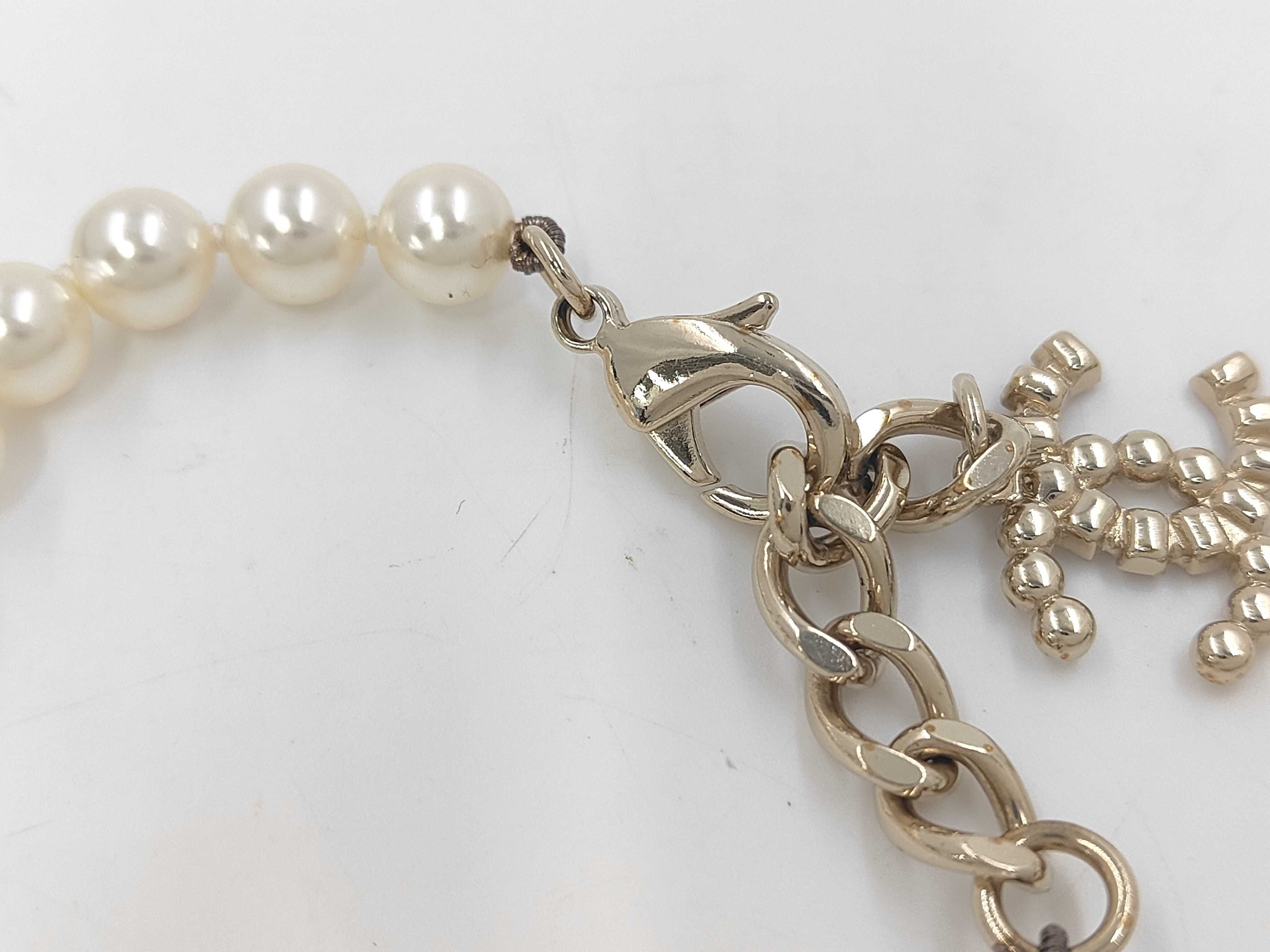 Bracelet/Bangle with Gold Plated Hardware and Faux Pearls (B17B) — view 3