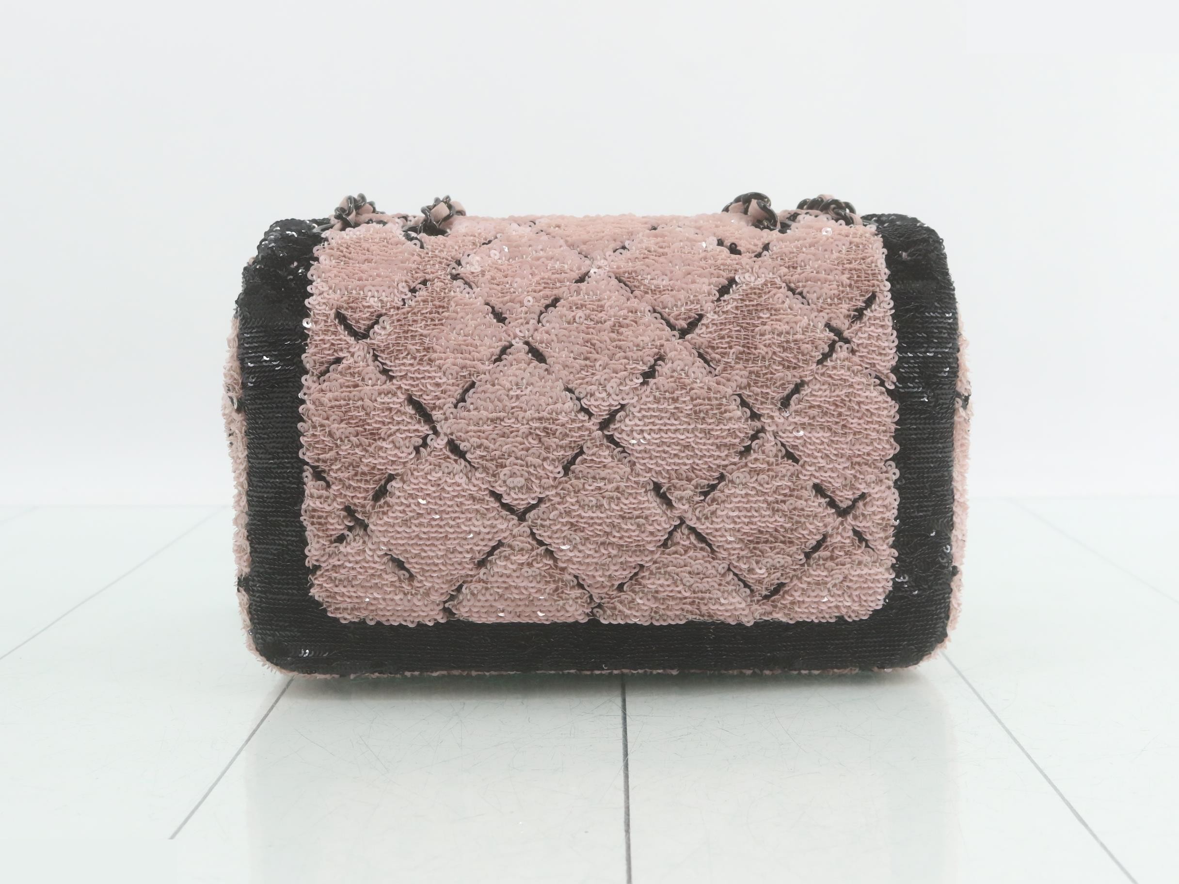 sequined mini matelassé shoulder bag — view 2