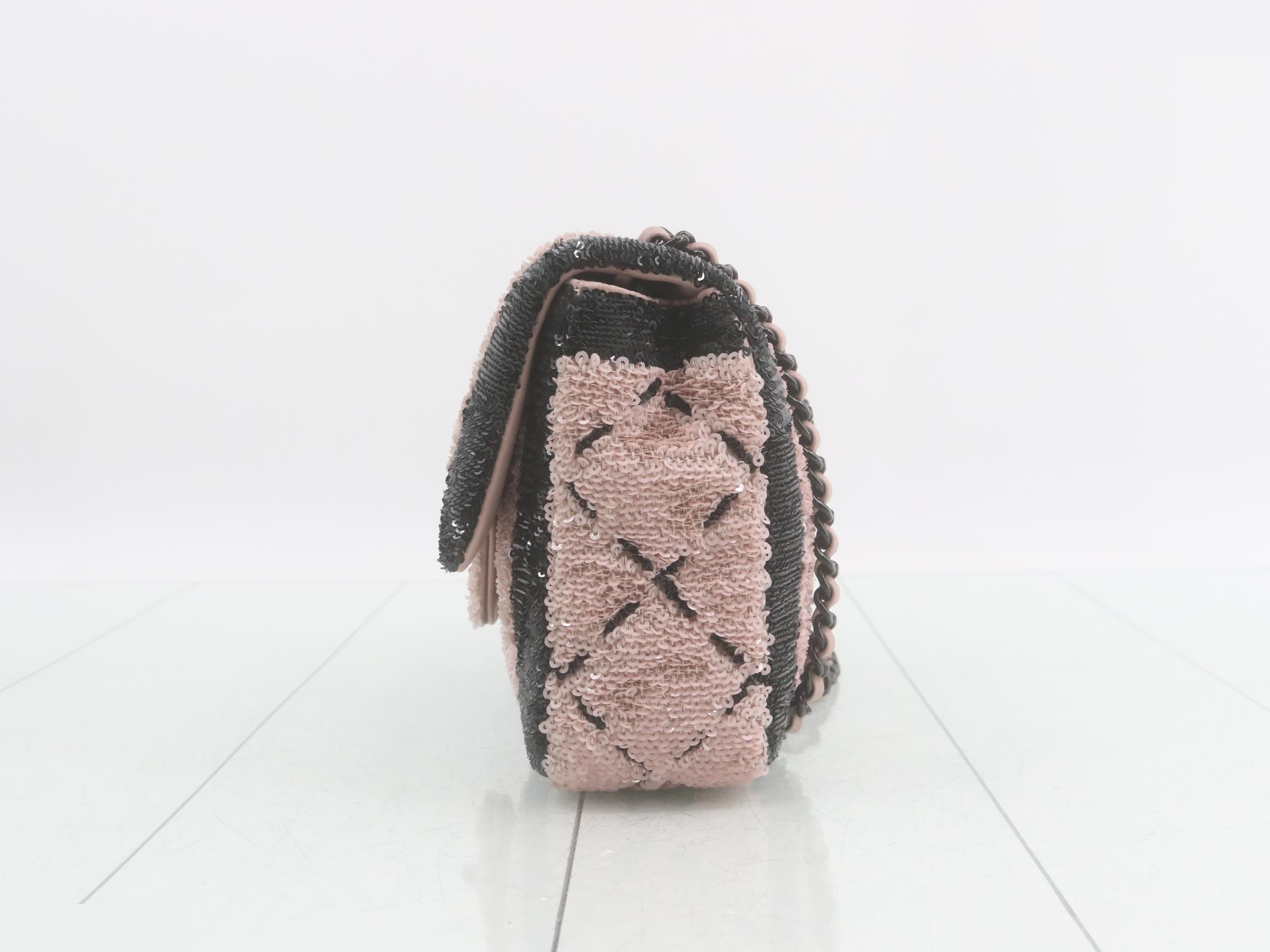 sequined mini matelassé shoulder bag — view 3