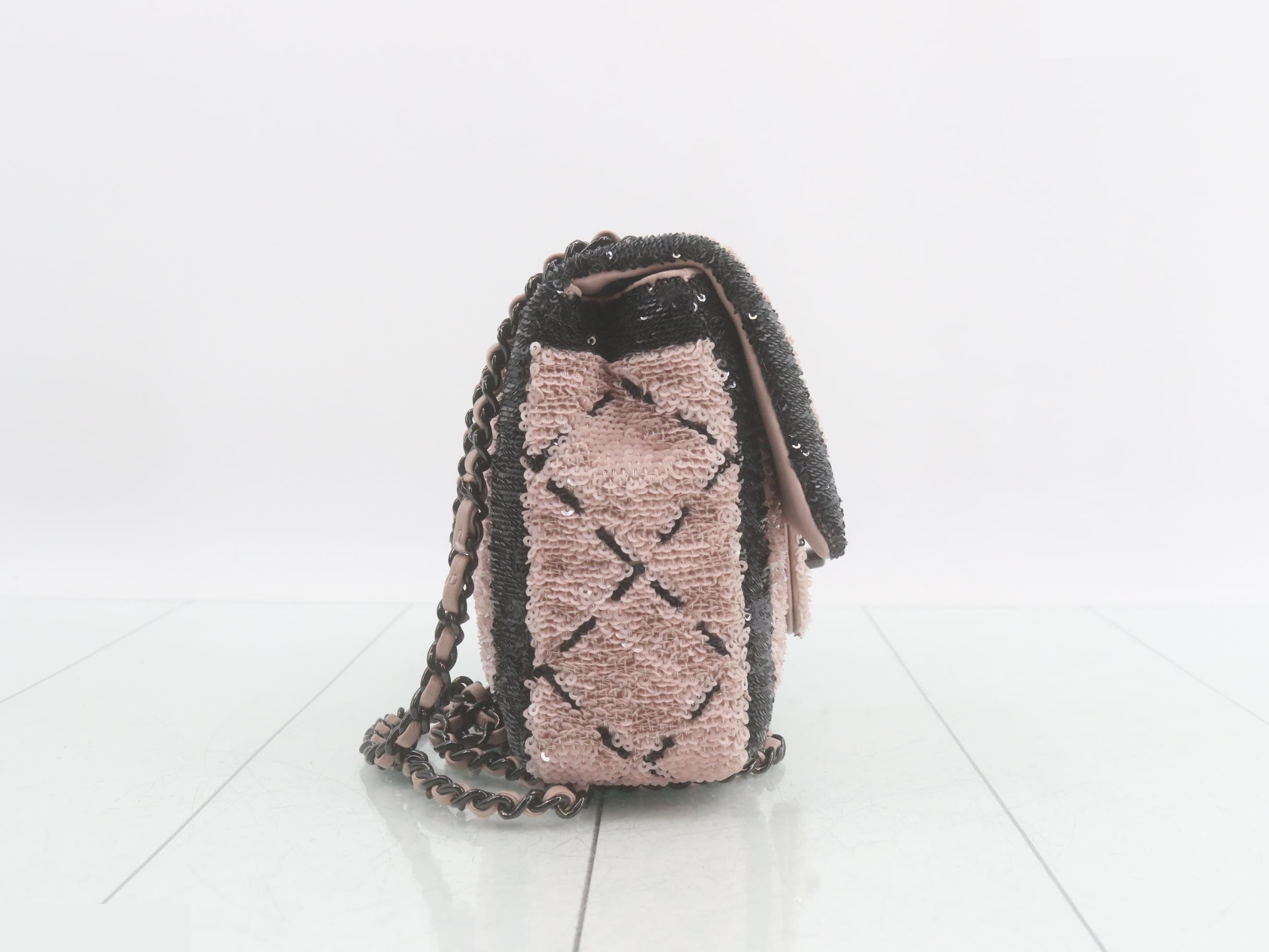 sequined mini matelassé shoulder bag — view 4