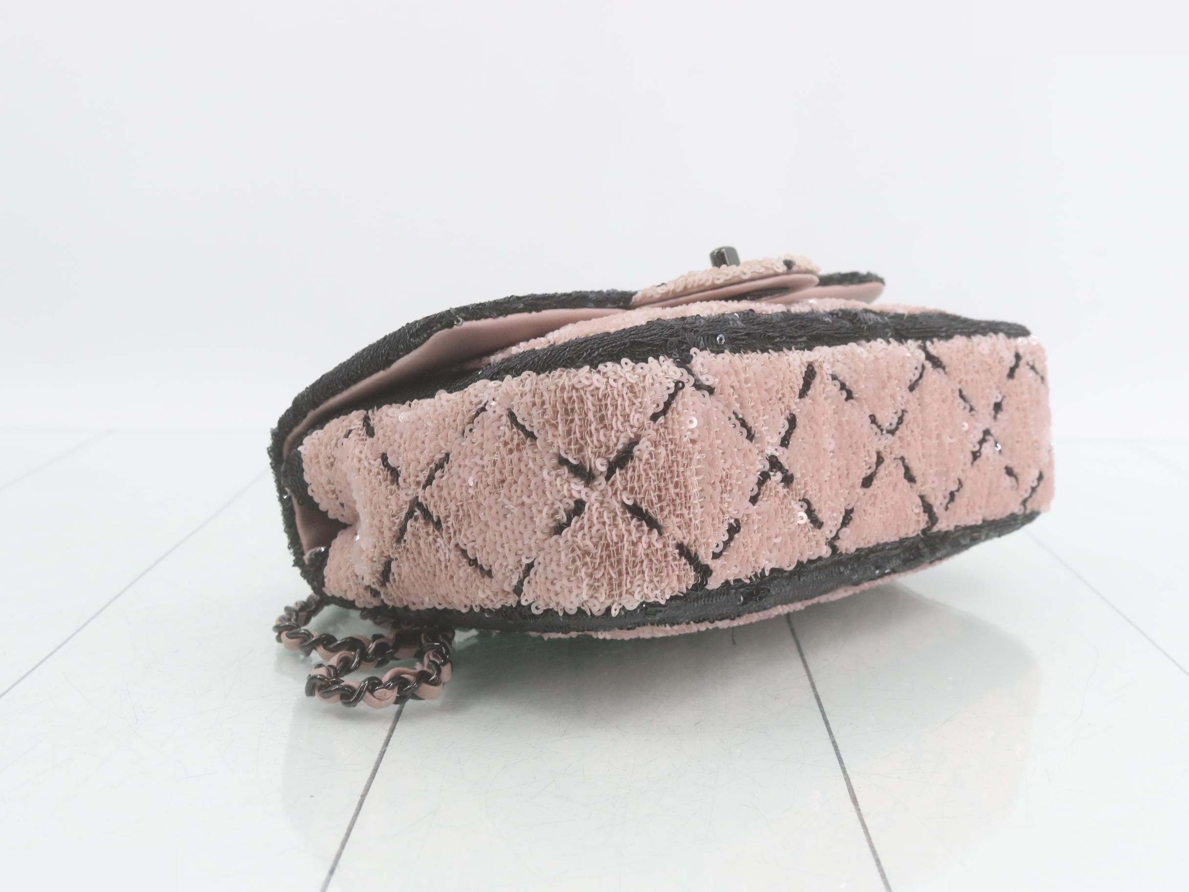 sequined mini matelassé shoulder bag — view 5