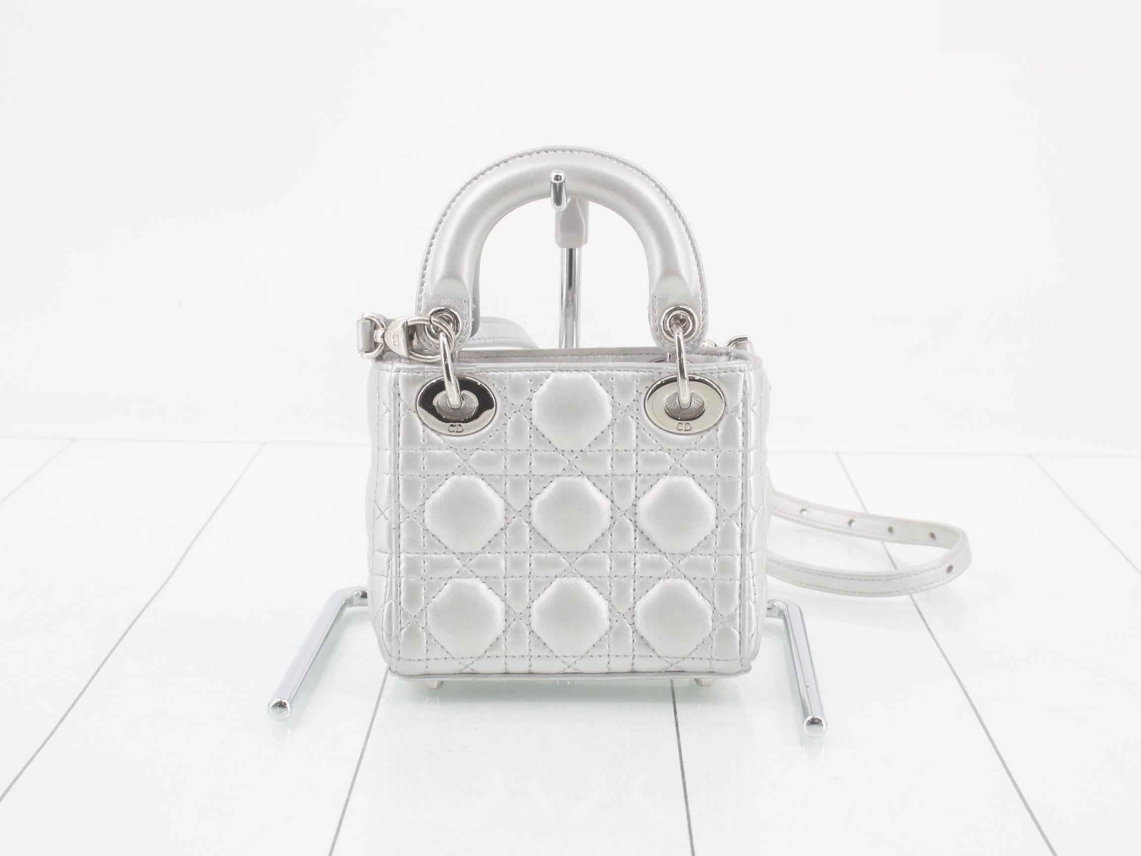 Lady Dior Cannage Lamb 2-Way Shoulder Pouch — view 2