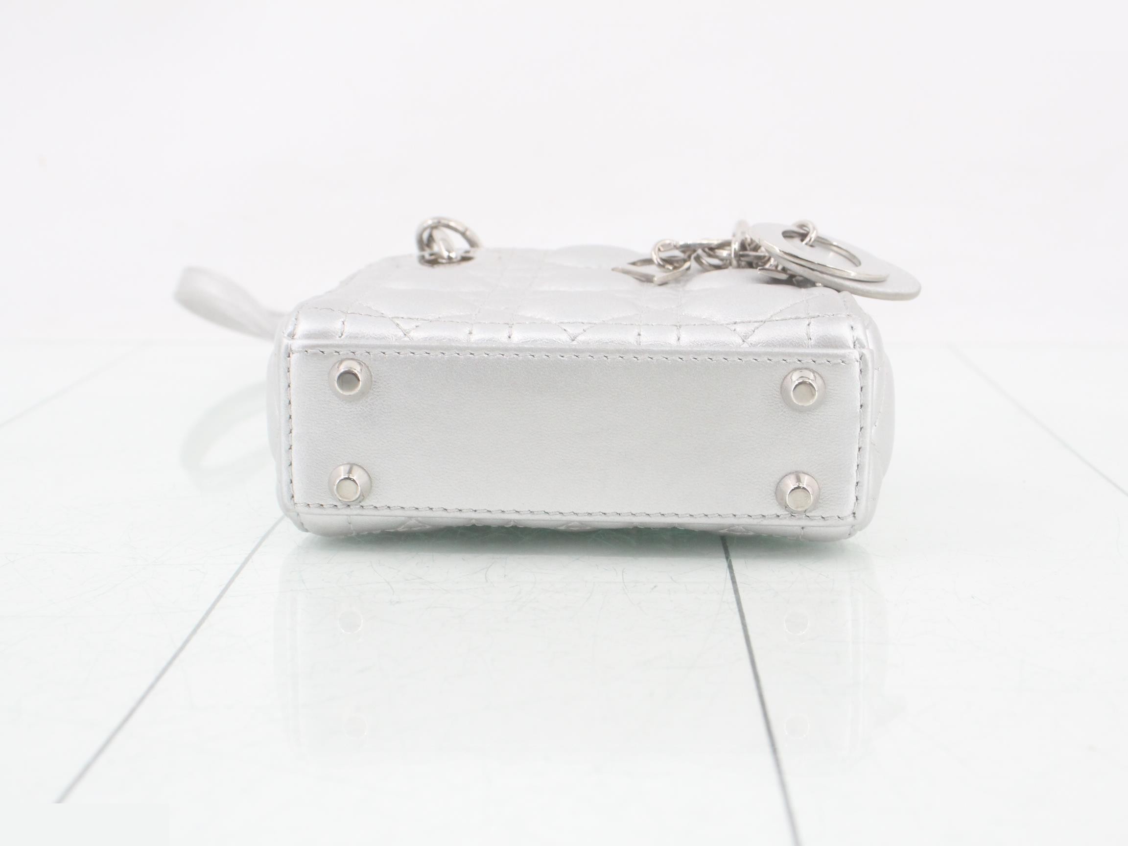 Lady Dior Cannage Lamb 2-Way Shoulder Pouch — view 3