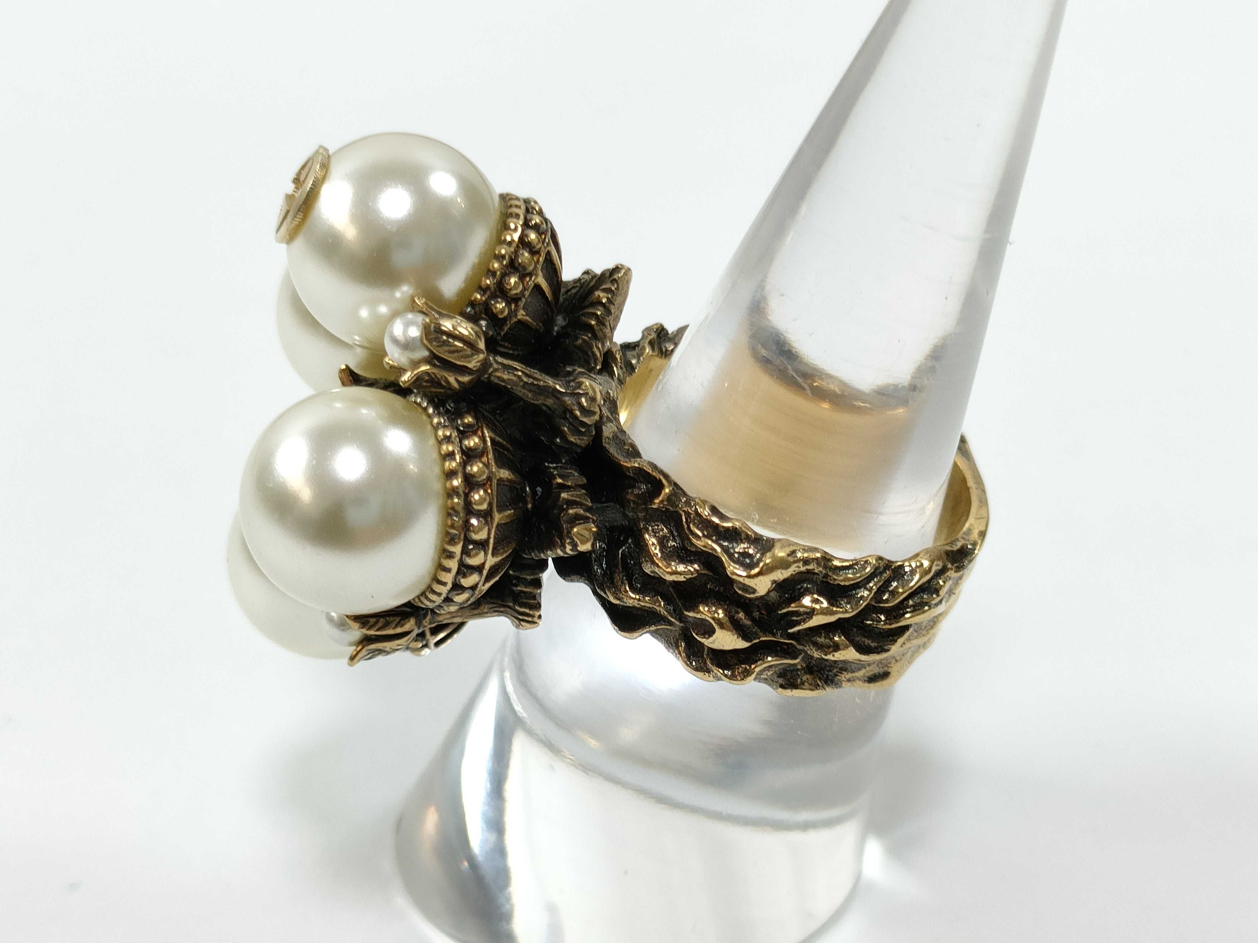 Faux Pearl Ring — view 2