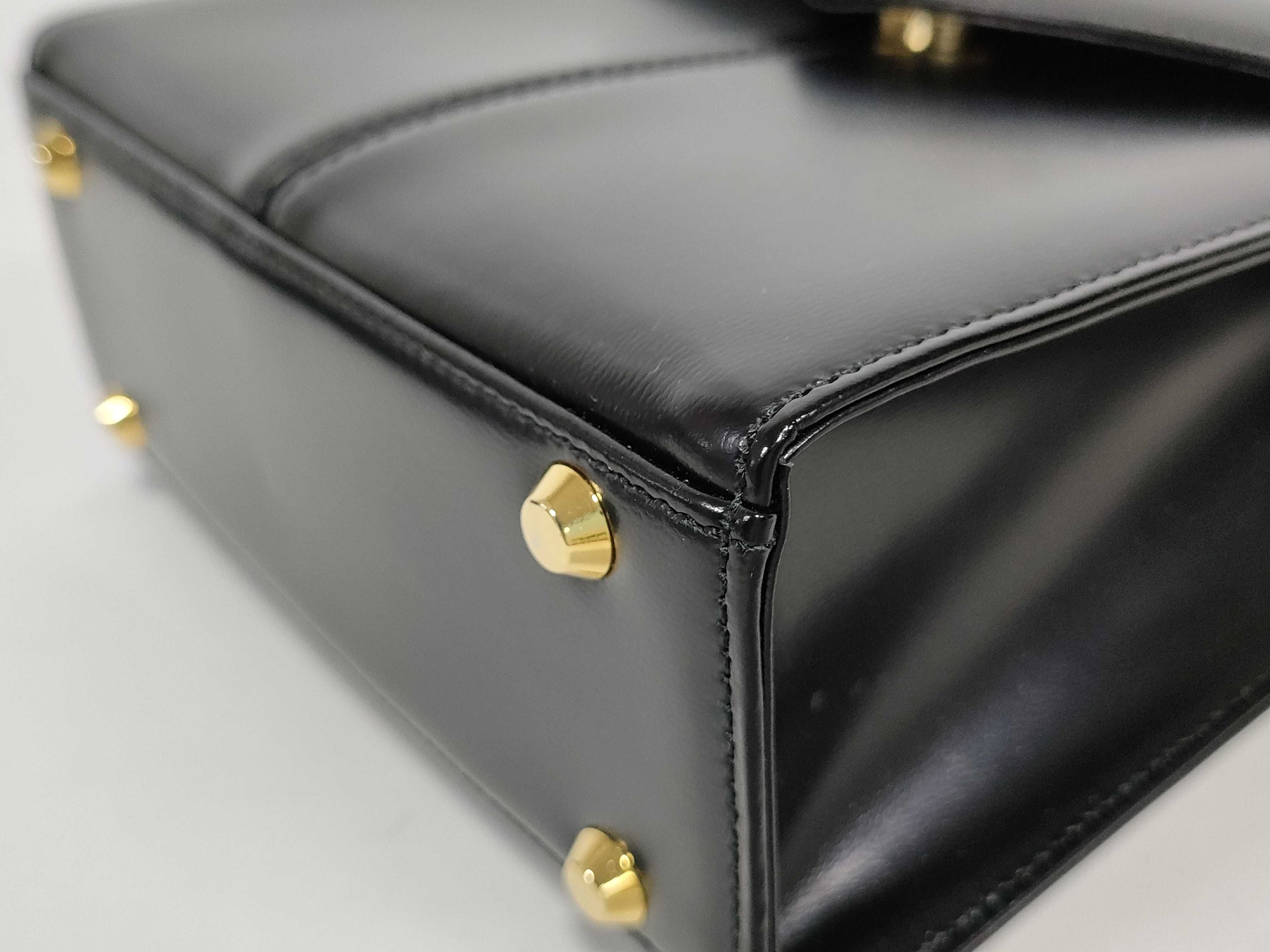 Leather 2-Way Top Handle Shoulder Strap Handbag — view 7