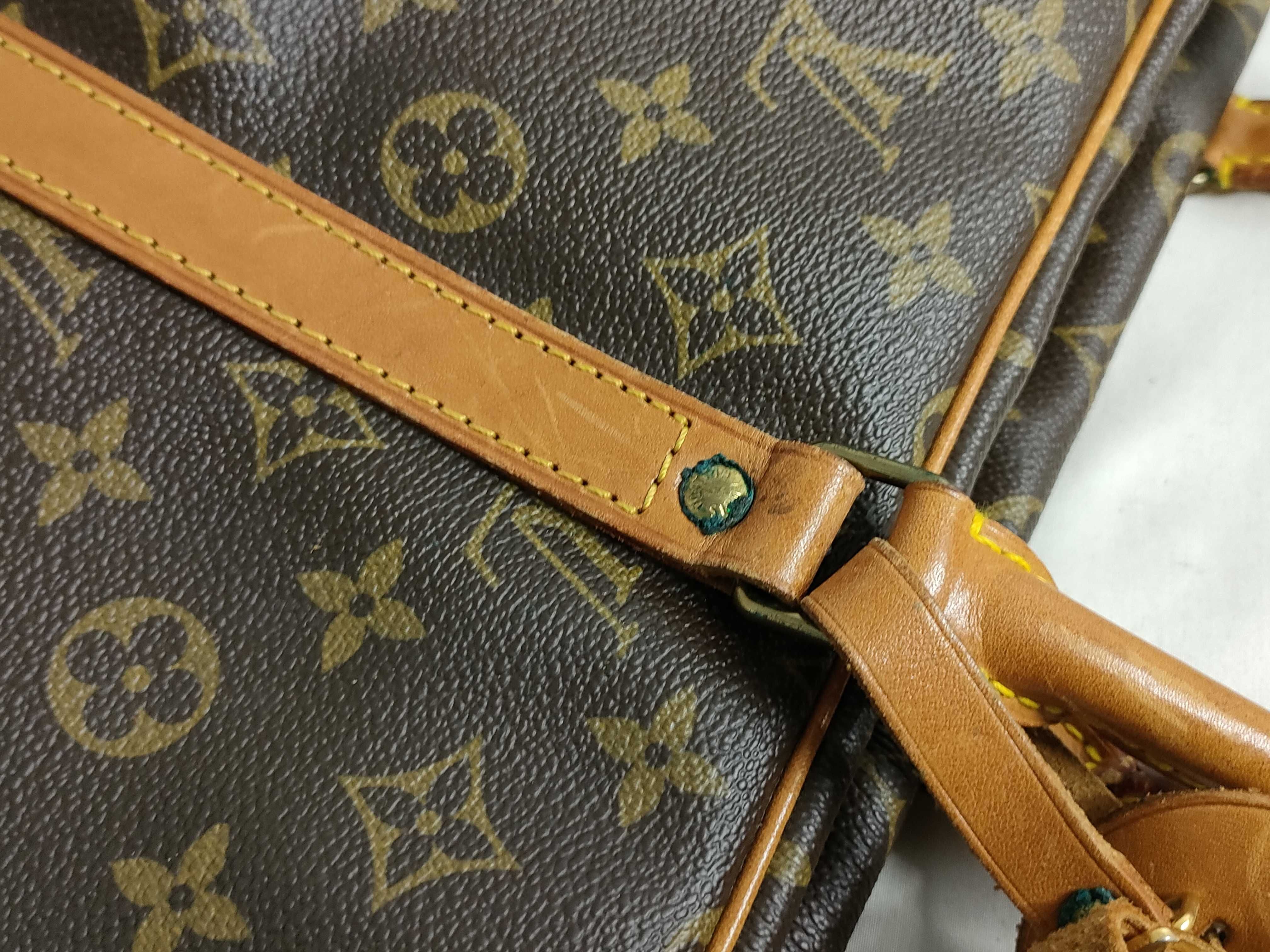 Monogram Sirius 50 M41406 863VI Boston Bag with Name Tag — view 5