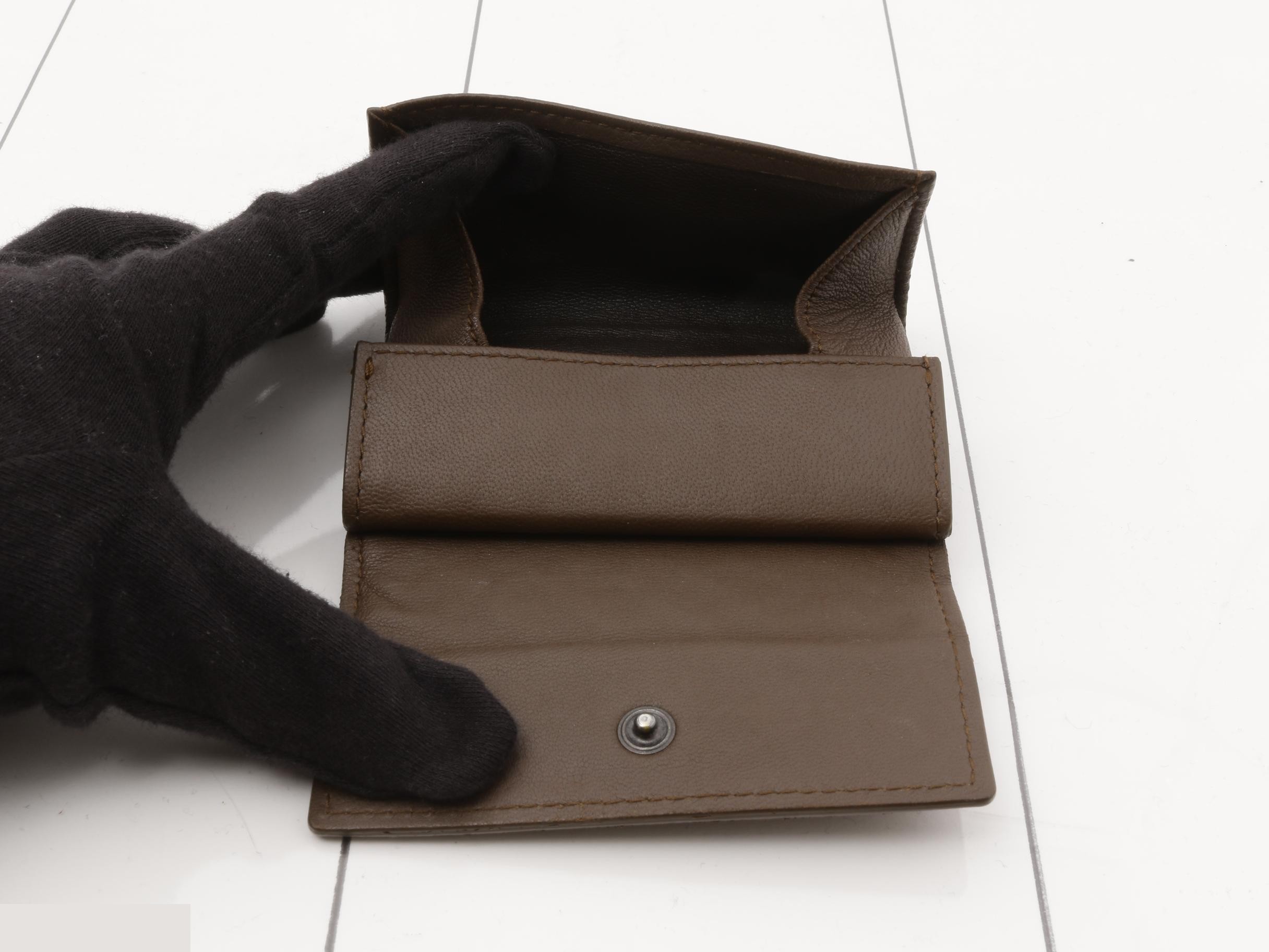 Intrecciato coin case, brown — view 4