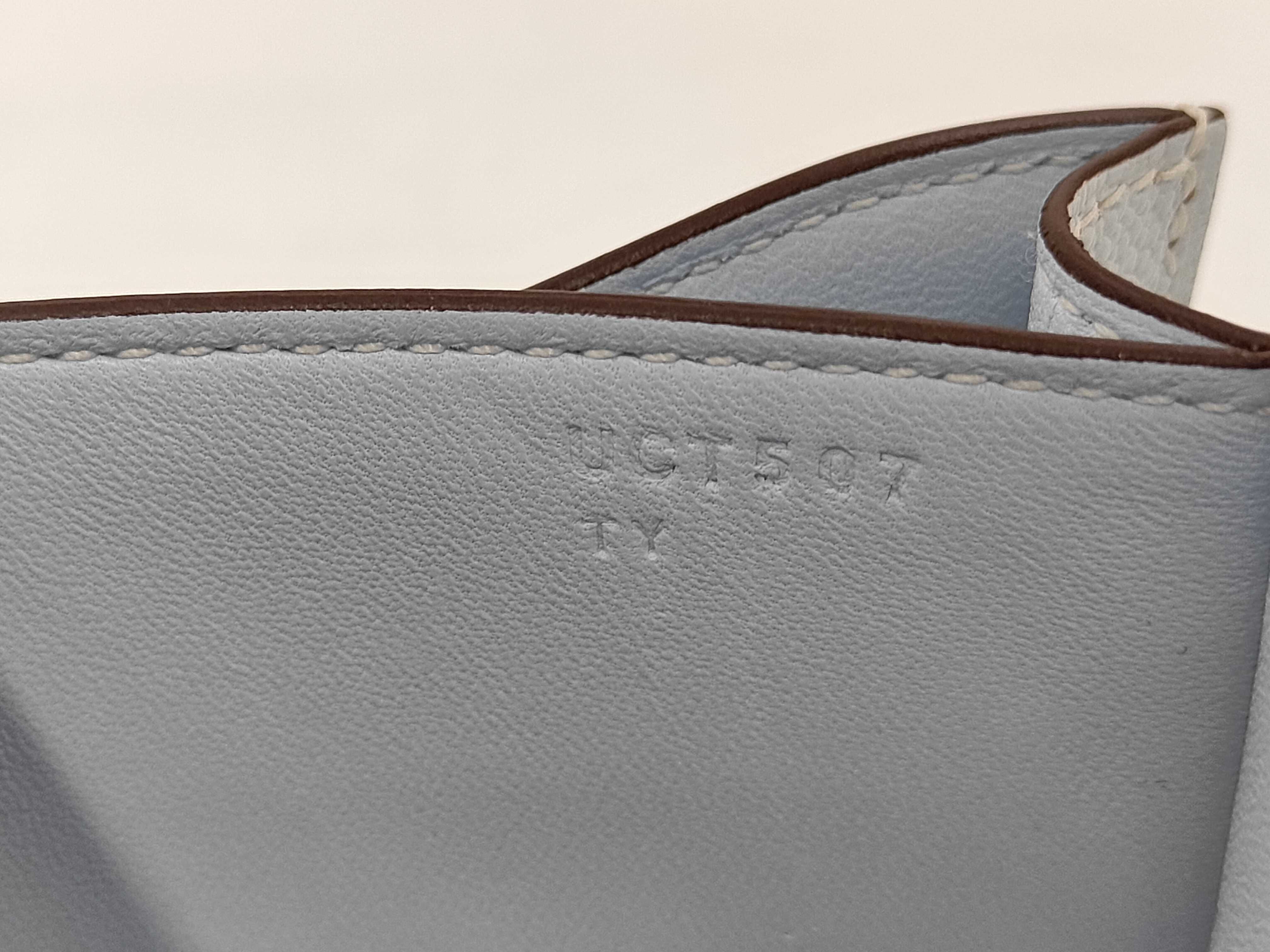 Constance Mini 18 Chevre leather, light blue, silver hardware, U-stamp shoulder bag — view 14