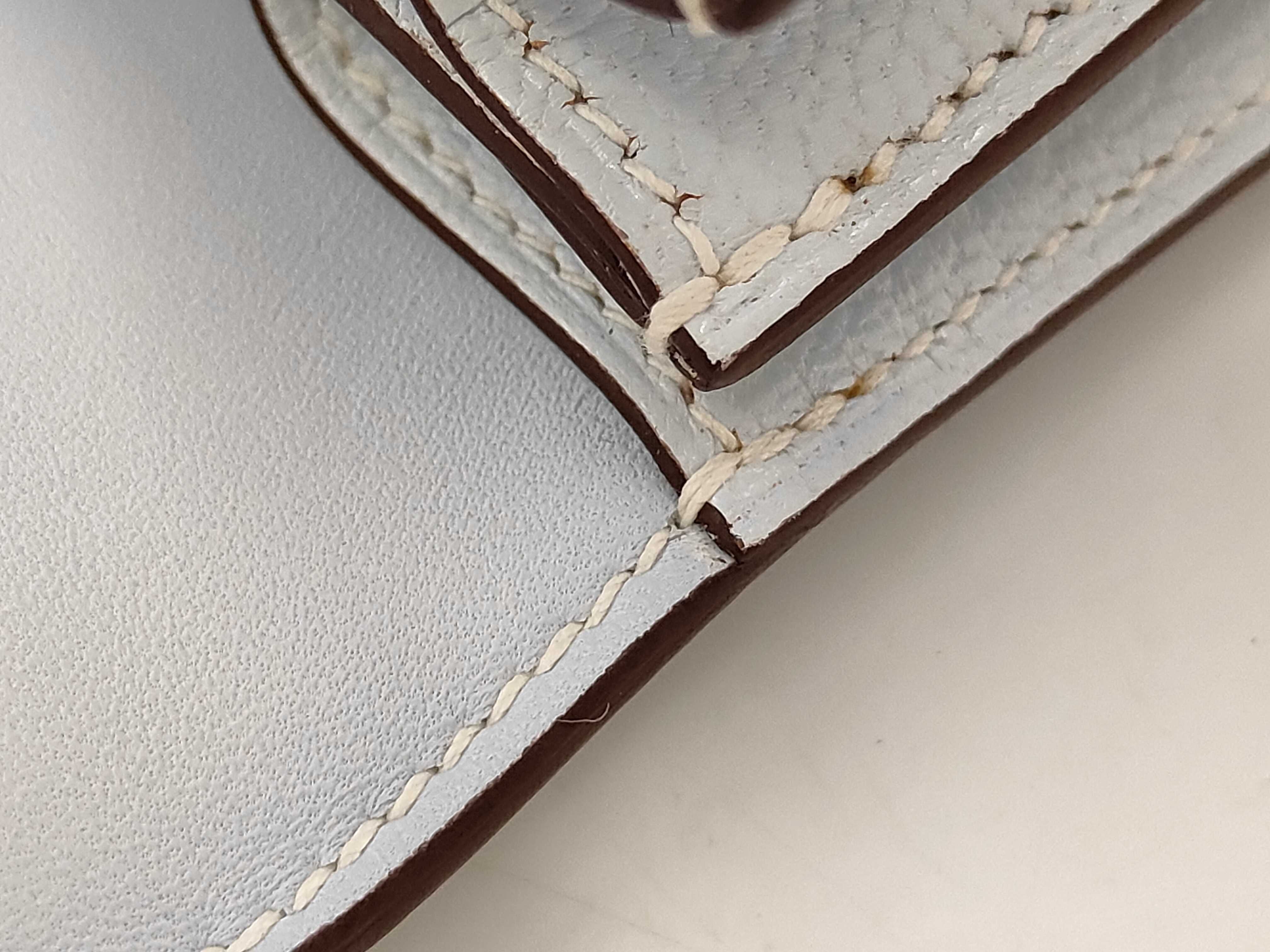 Constance Mini 18 Chevre leather, light blue, silver hardware, U-stamp shoulder bag — view 9
