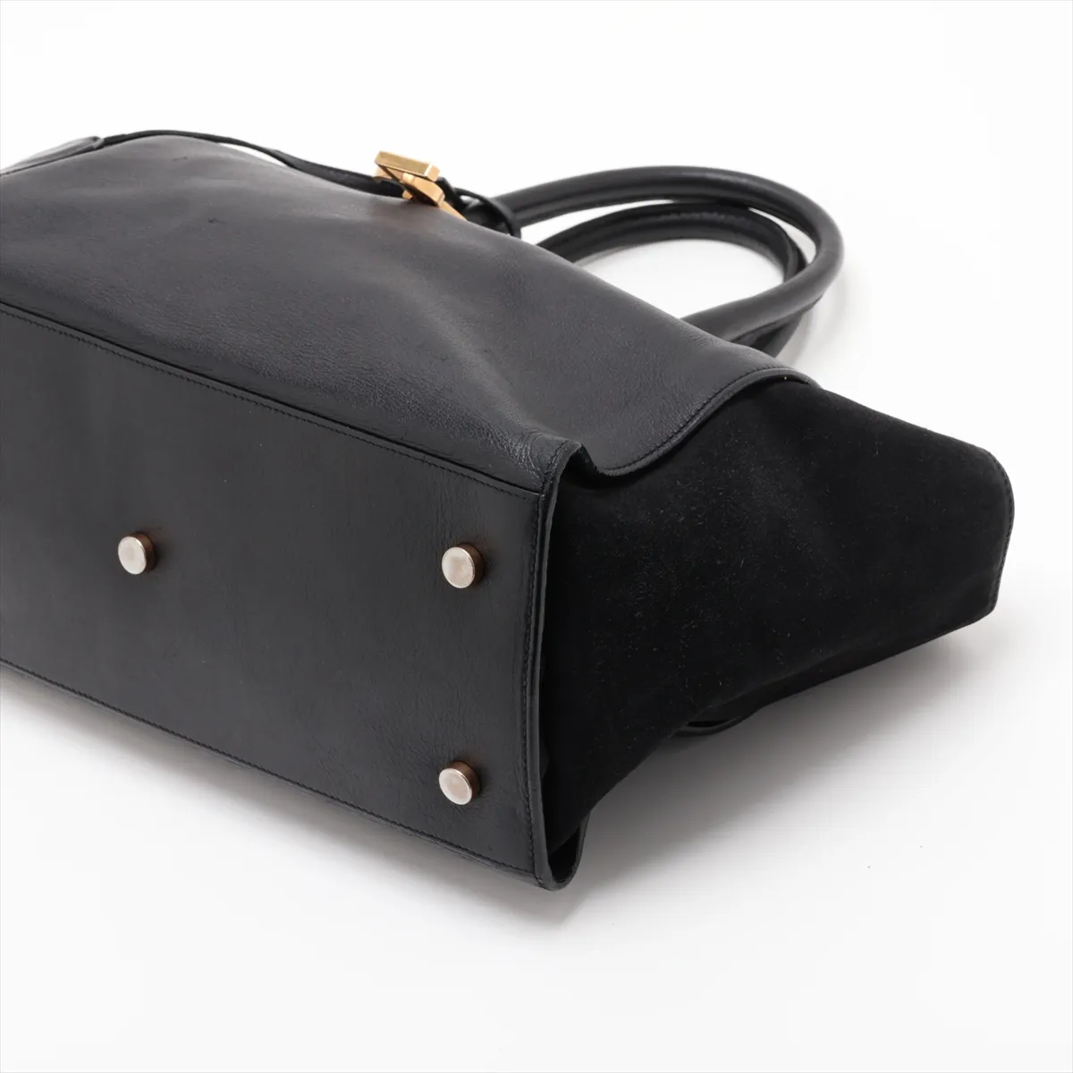 Downtown Cabas Leather 2-Way Handbag, Black, 436832 — view 3