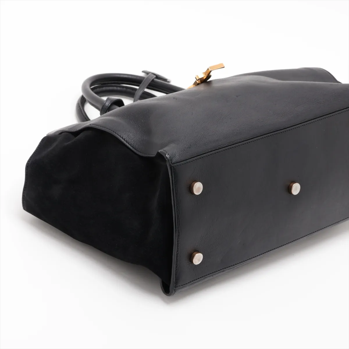 Downtown Cabas Leather 2-Way Handbag, Black, 436832 — view 4