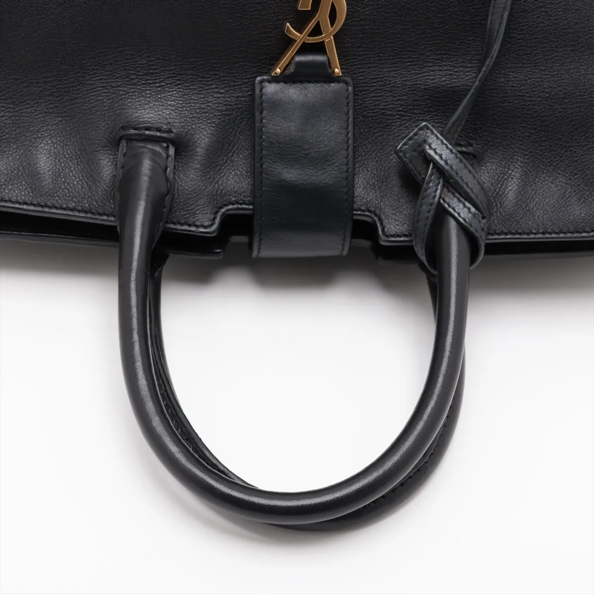 Downtown Cabas Leather 2-Way Handbag, Black, 436832 — view 5