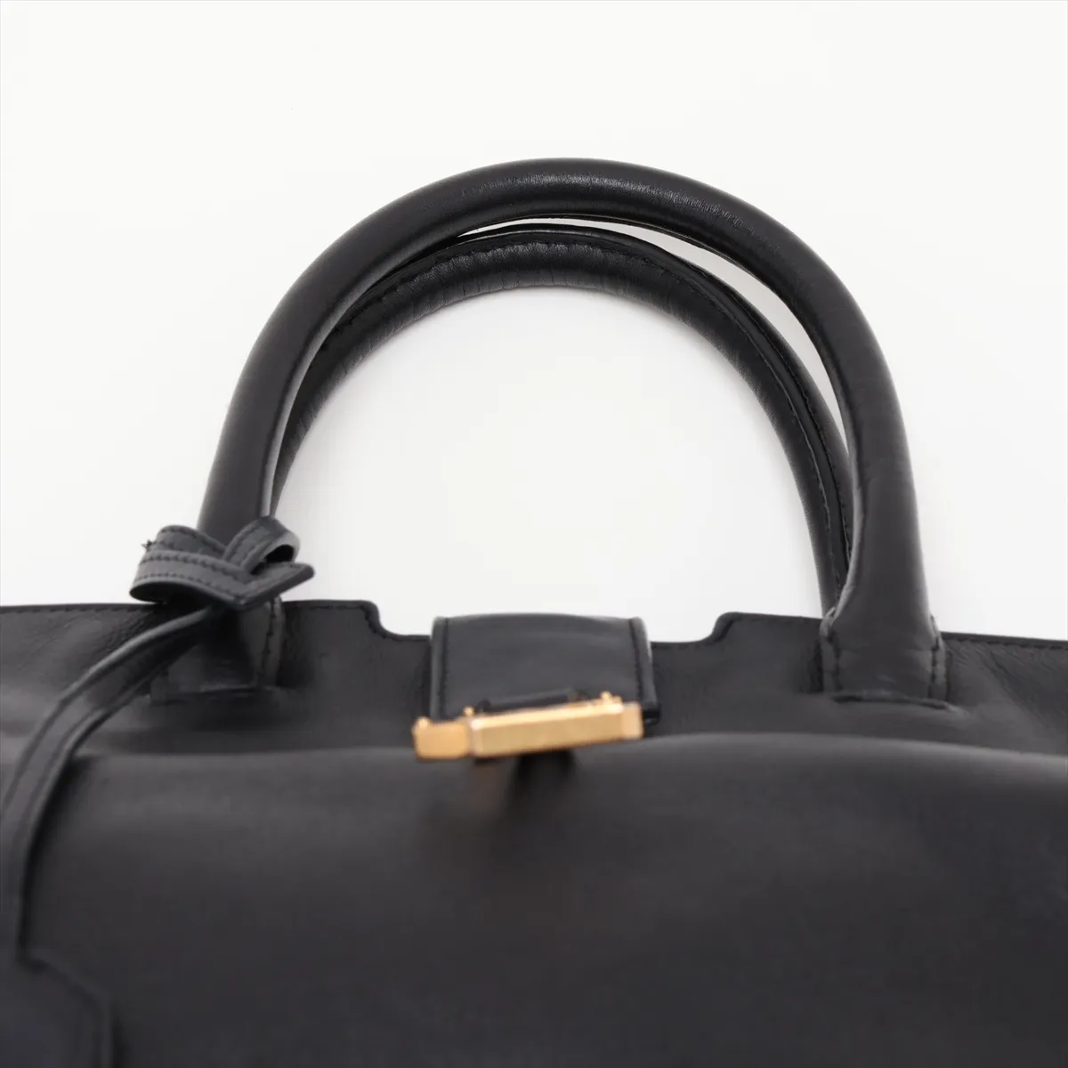 Downtown Cabas Leather 2-Way Handbag, Black, 436832 — view 6
