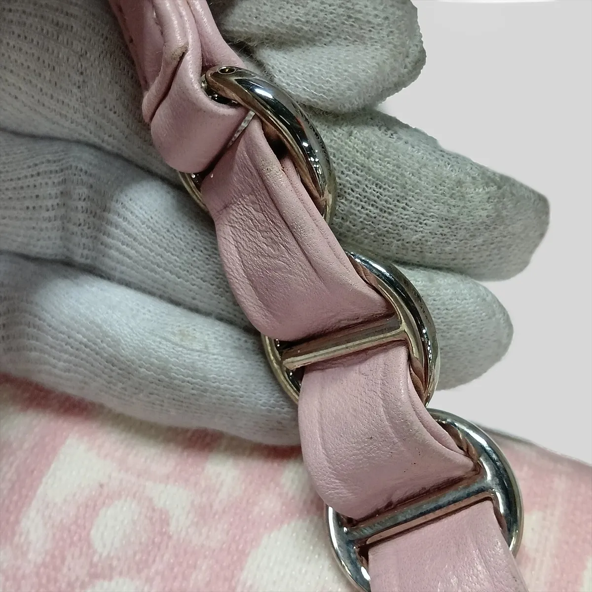 Trotter Romantic PVC x Leather Handbag Pink — view 13