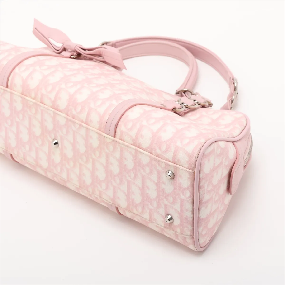 Trotter Romantic PVC x Leather Handbag Pink — view 3