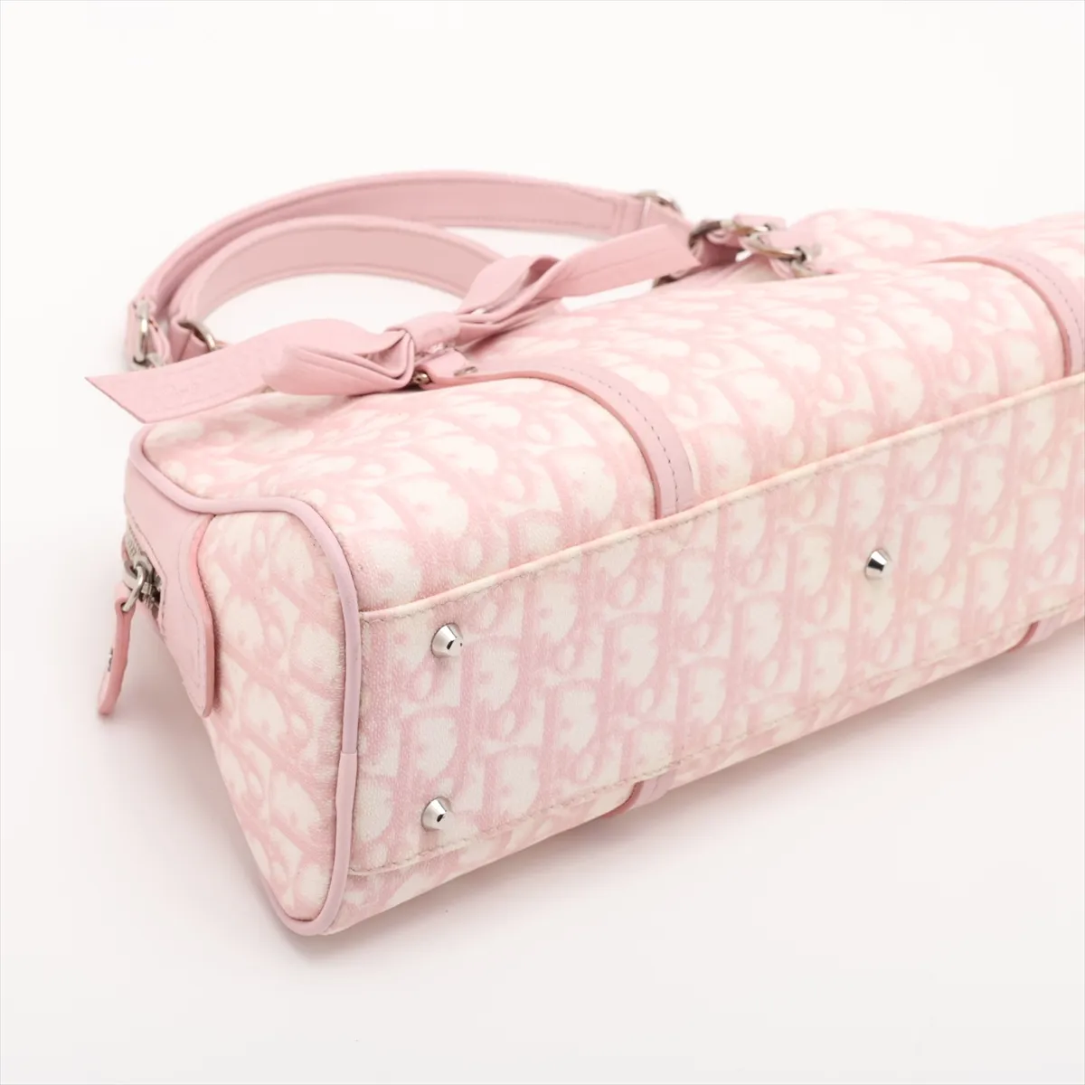 Trotter Romantic PVC x Leather Handbag Pink — view 4