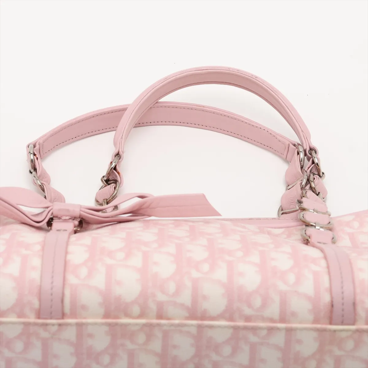 Trotter Romantic PVC x Leather Handbag Pink — view 6